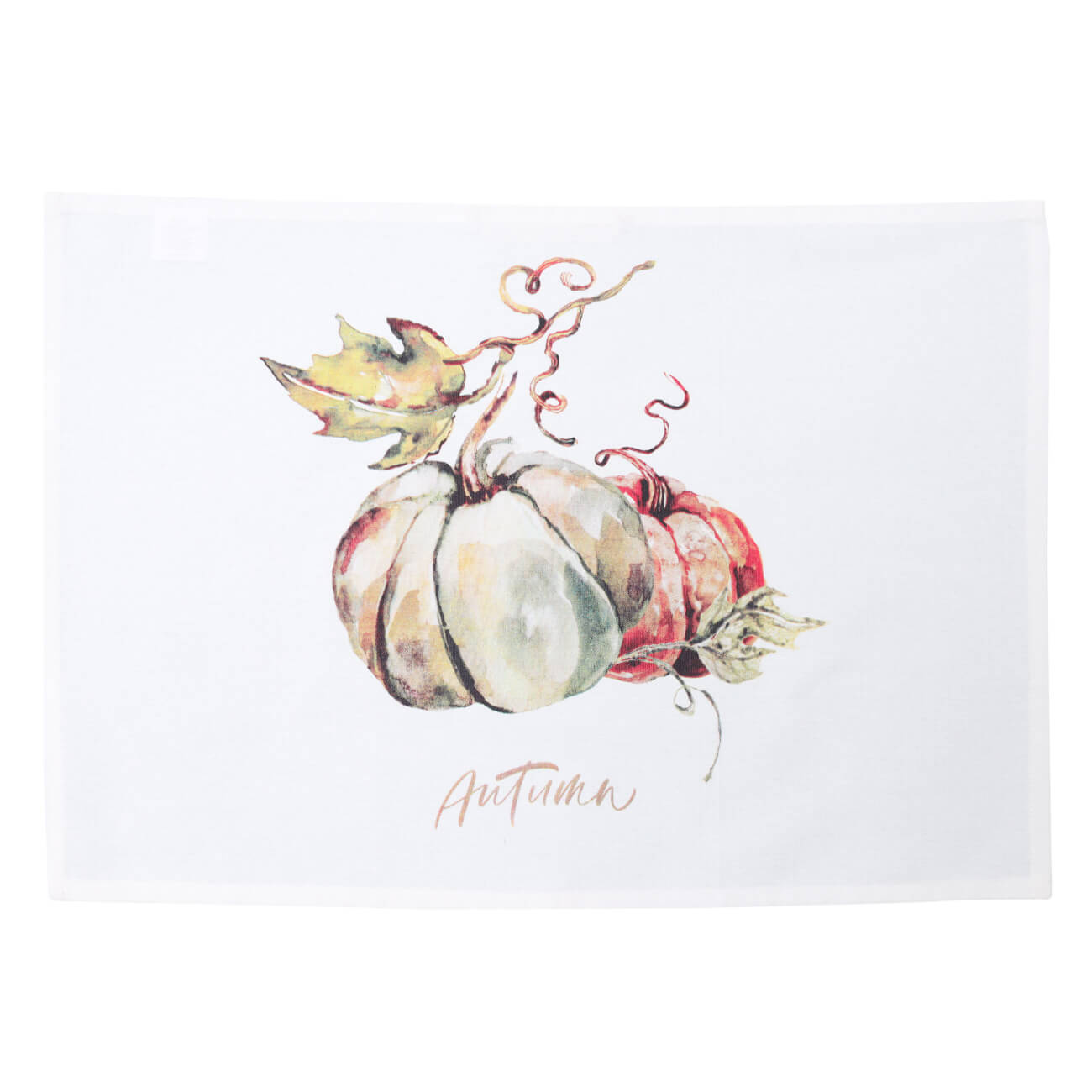 

Полотенце кухонное, 40х60 см, хлопок, белое, Тыквы с листьями, Autumn gifts
