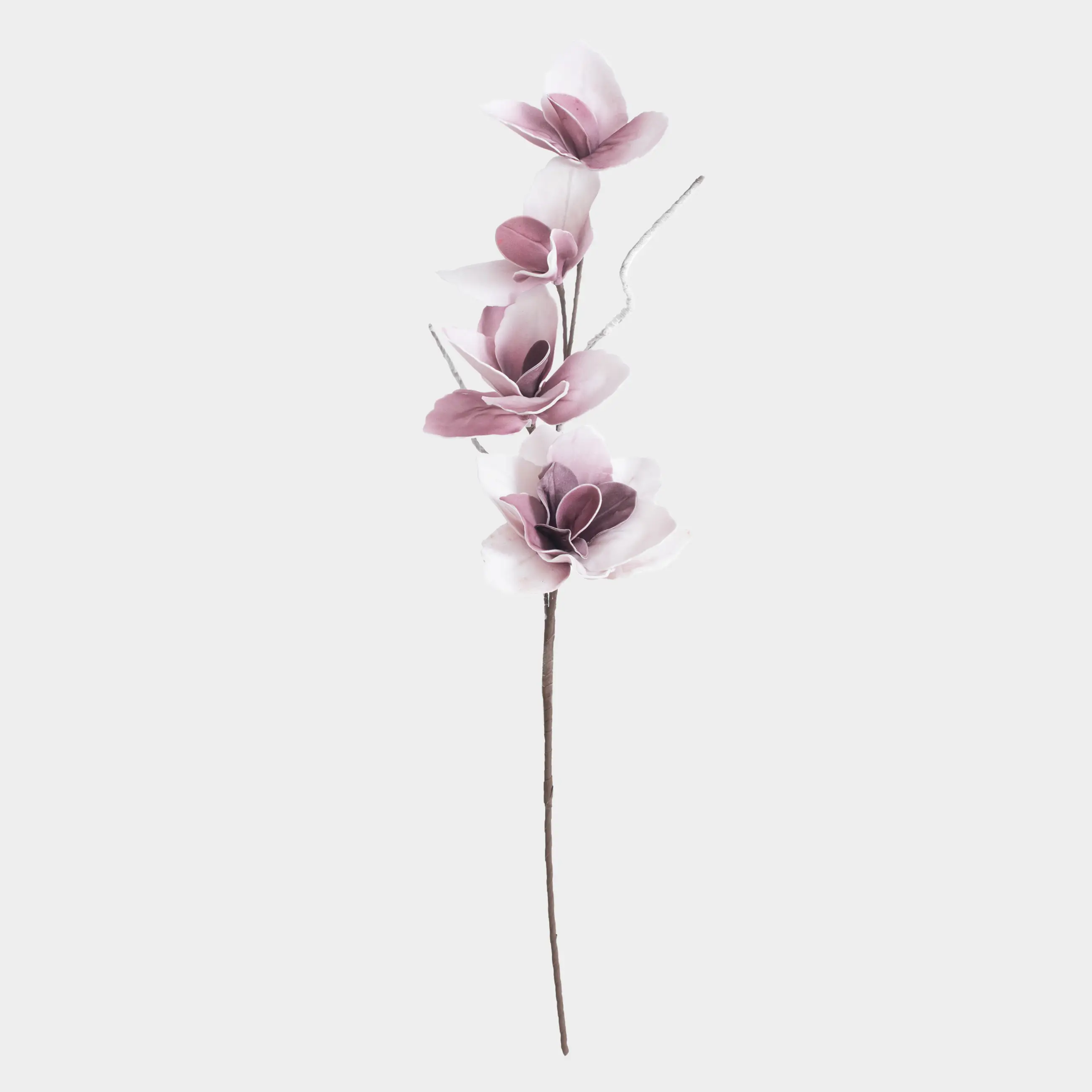 Ветка декоративная, 90 см, пластик/пенопласт, Розовая магнолия, Magnolia