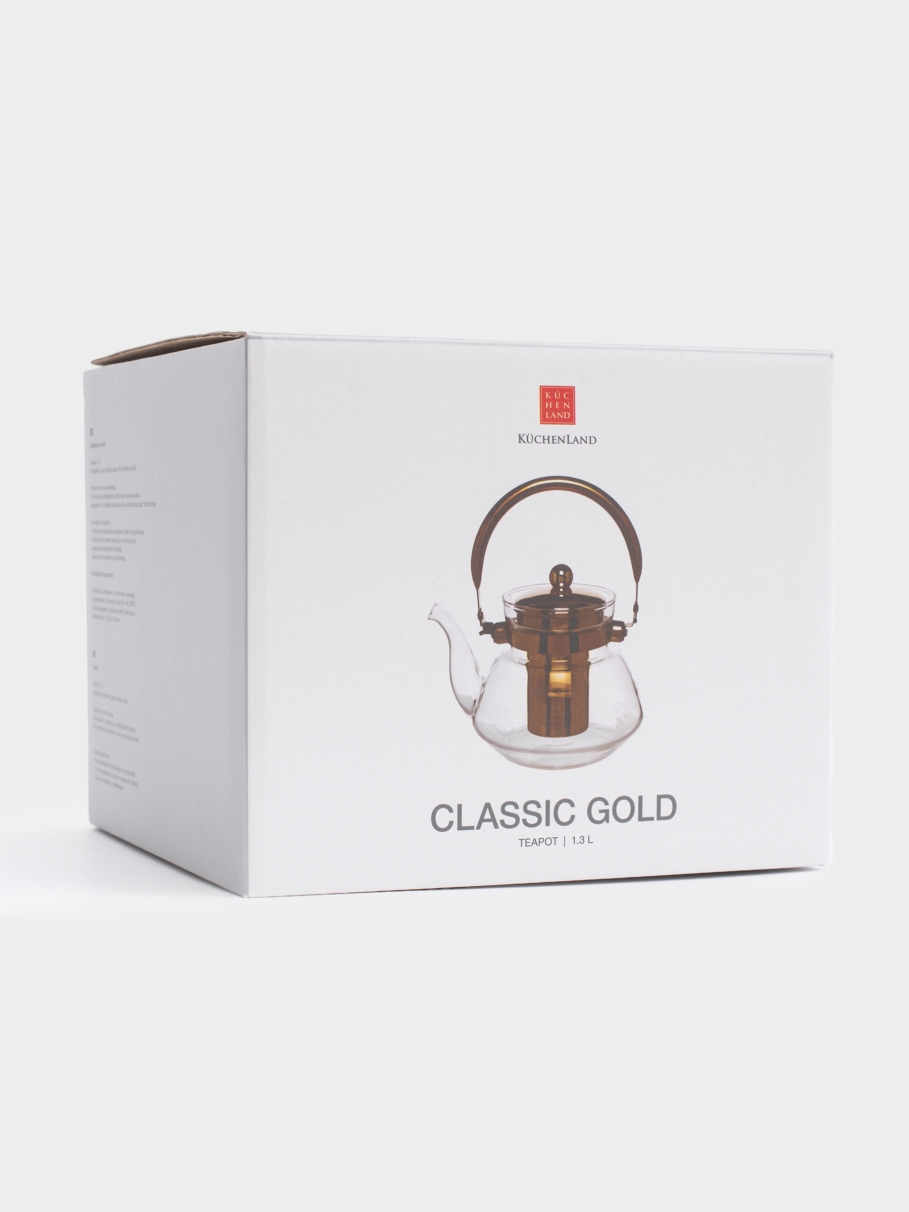 Чайник заварочный, 1,3 л, стекло Б/сталь, золотистый, Classic gold, image-5