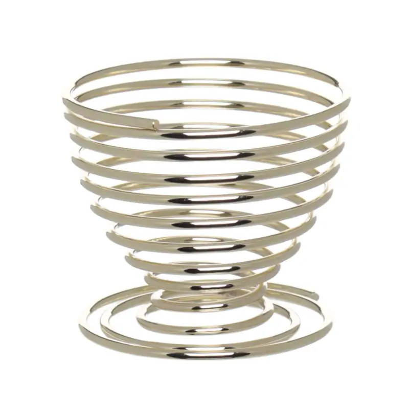 Подставка для яйца, 5 см, сталь, золотистая, Вихрь, Twist gold ,image-0