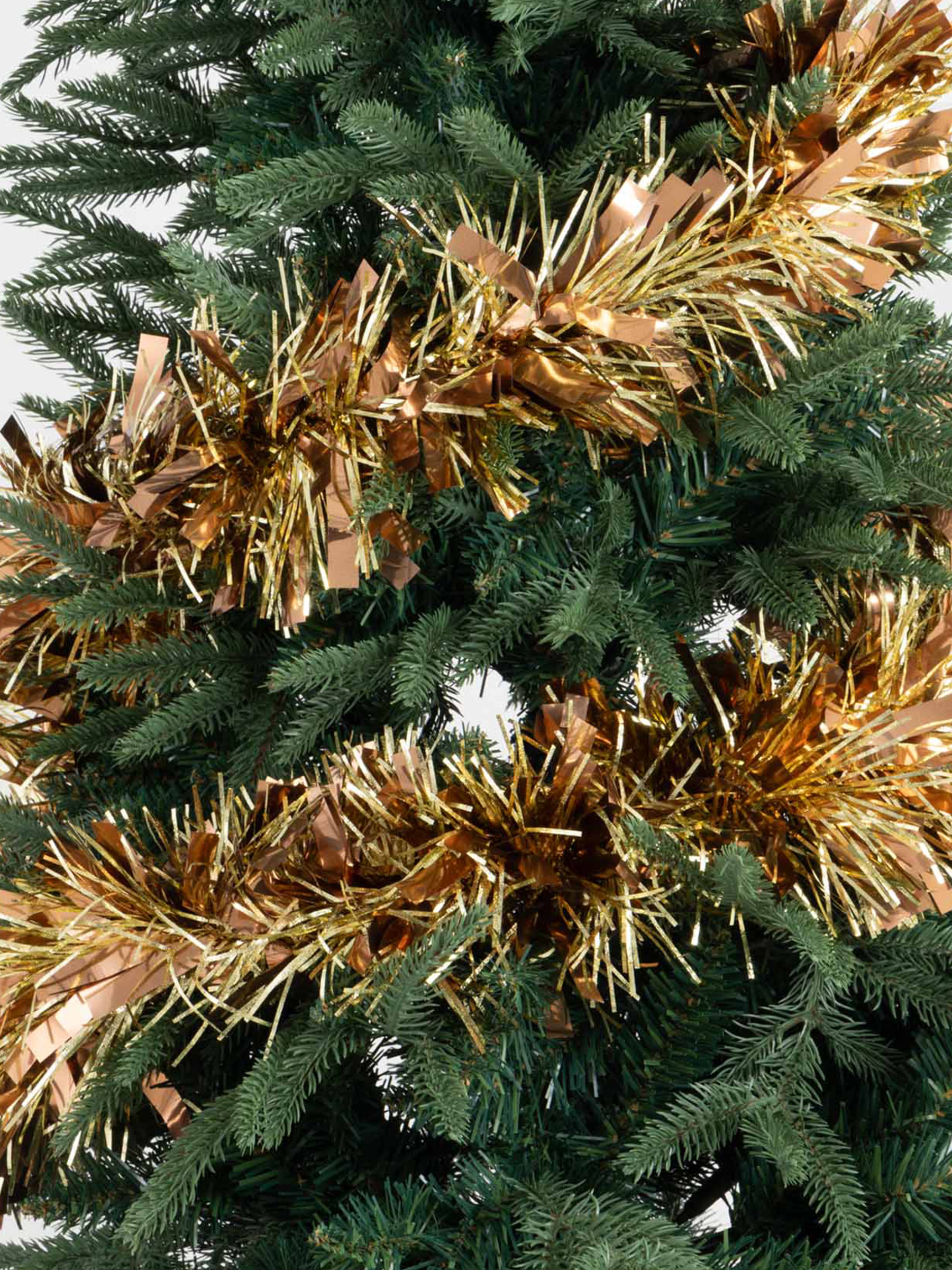 Гирлянда декоративная, 2 м, мишура, золотистая, L, Tinsel christmas, image-0