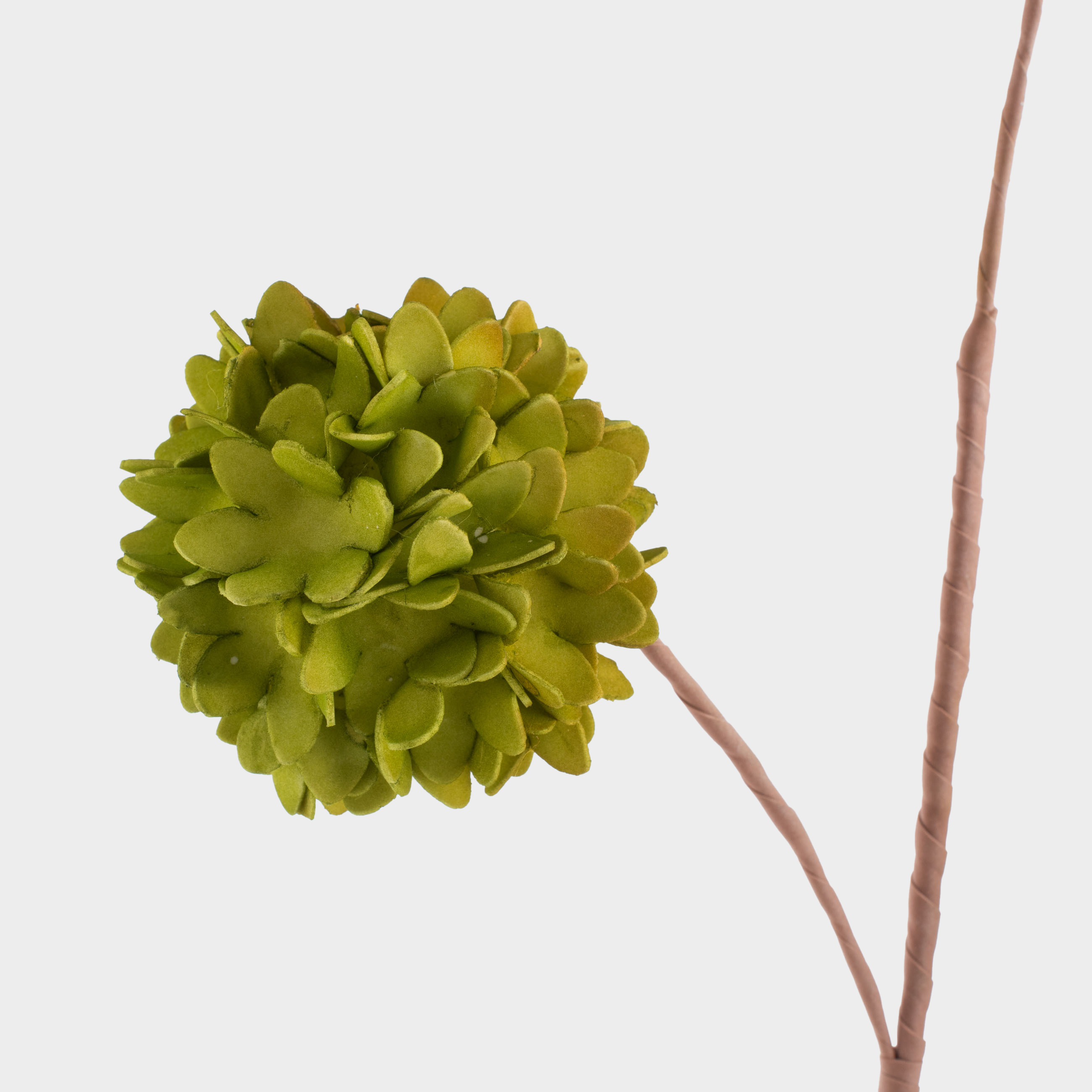 Ветка декоративная, 82 см, пенопласт/бумага, Зеленая гортензия, Flower garden