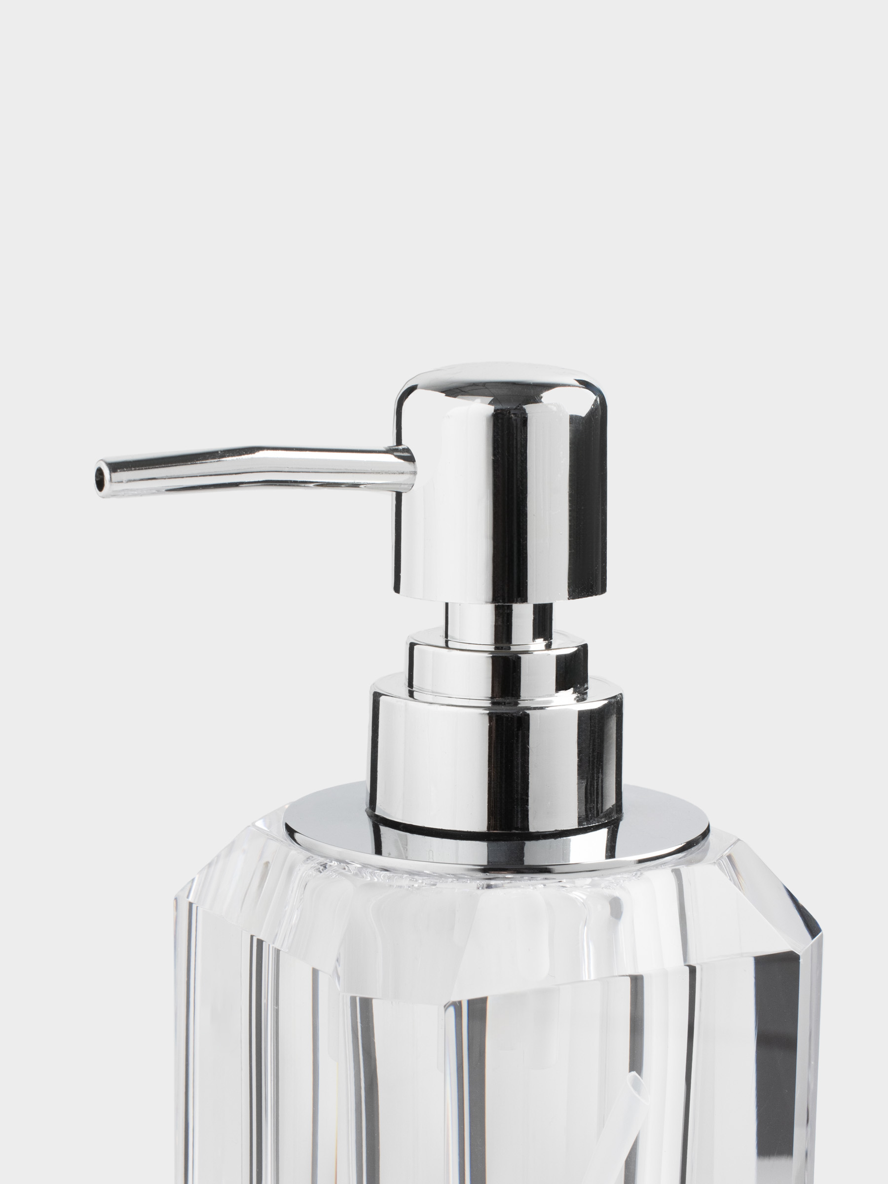 Диспенсер для жидкого мыла, 200 мл, стекло/металл, Грани, Shower Crystal Glance, image-5