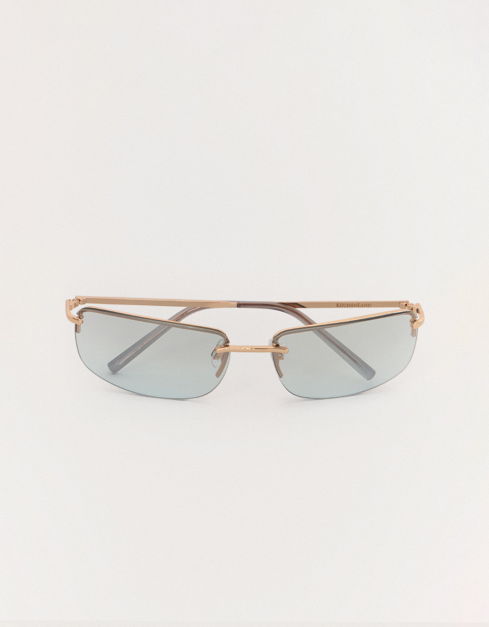Очки солнцезащитные, металл/пластик, прямоугольные, серебристые, Eyewear, image-0