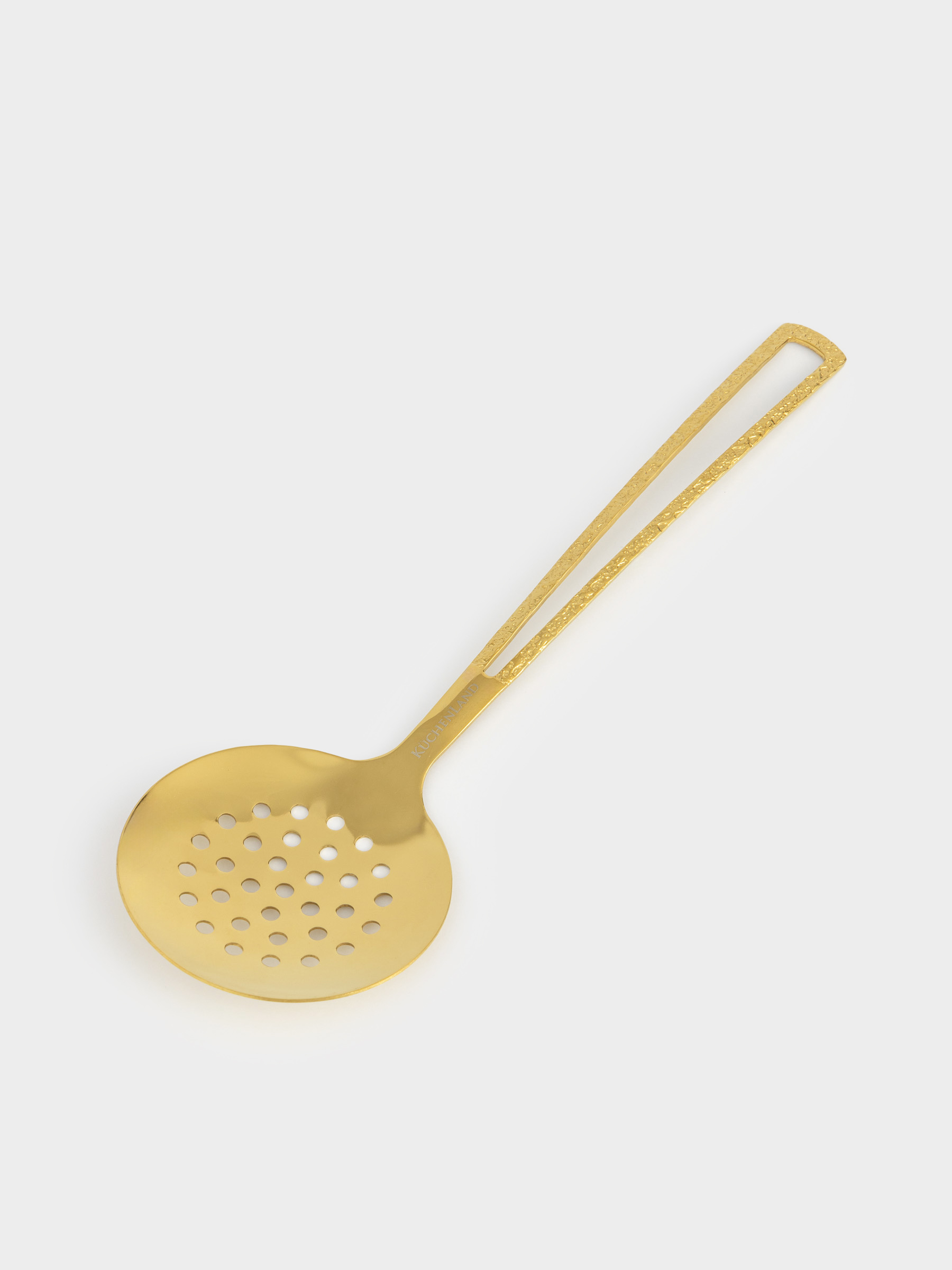 Шумовка, 26 см, сталь, золотистая, Viron gold, image-1