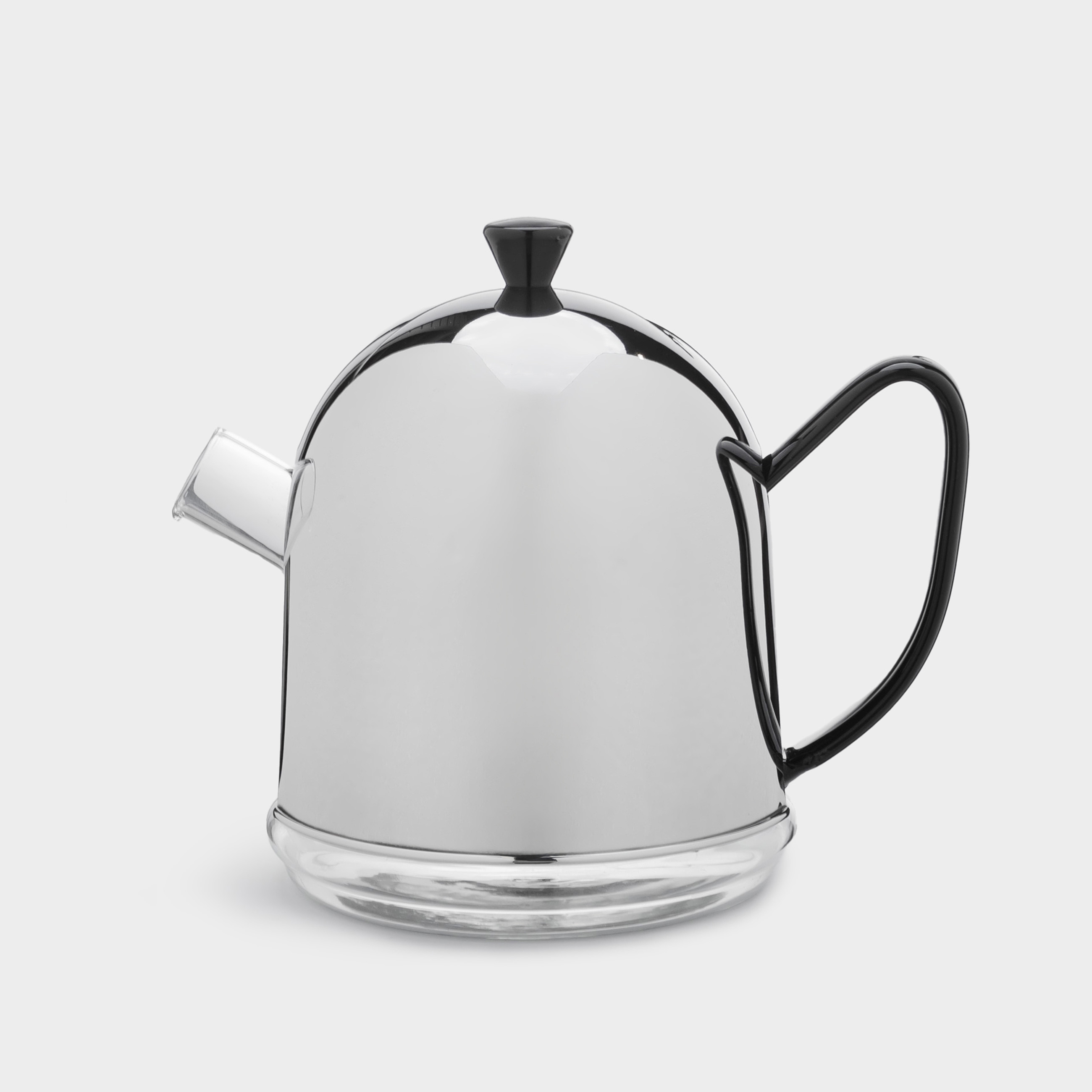 Чайник заварочный 600 мл крышка-грелка стекло Бсталь черная ручка Купол Affogato 5990₽