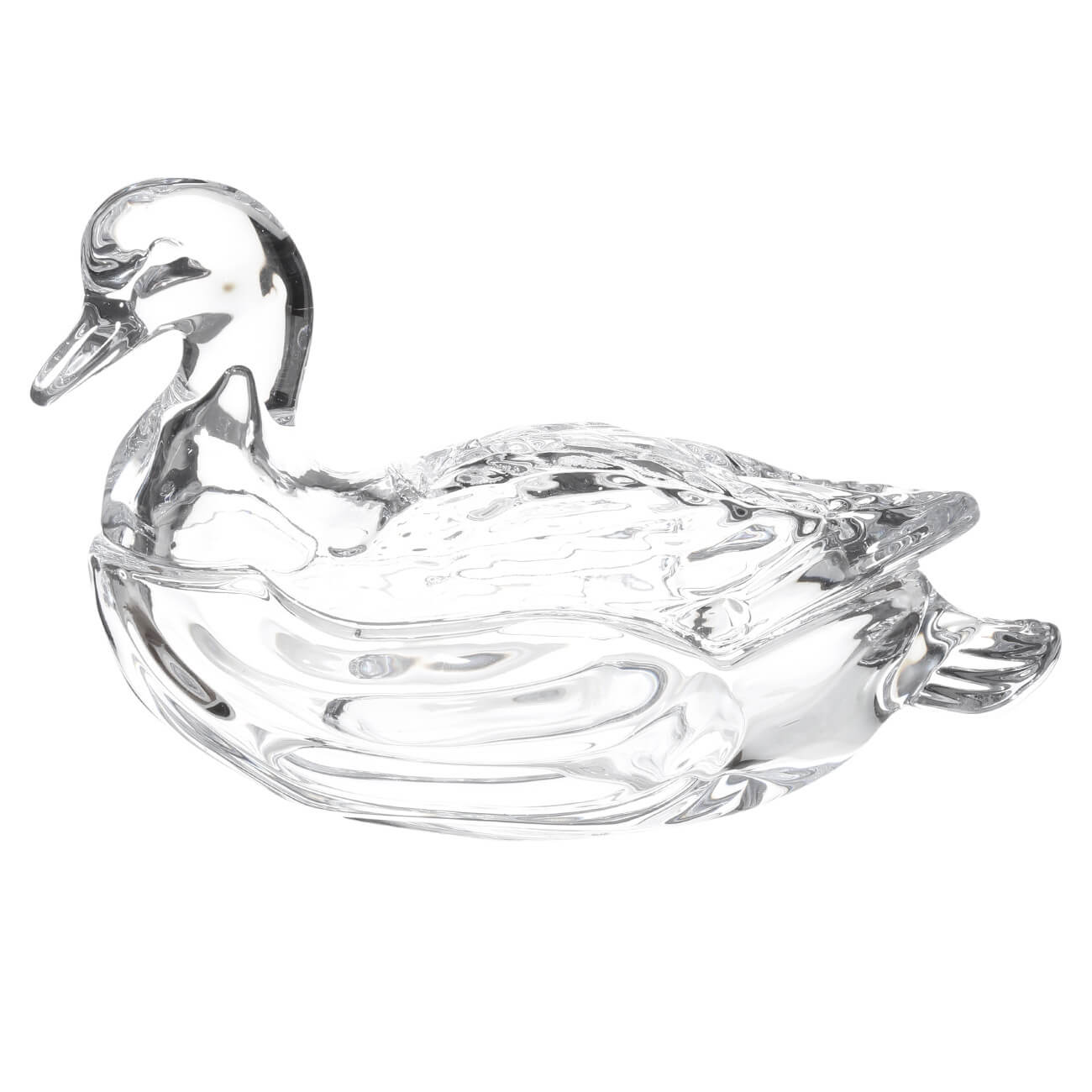 Конфетница, 18х11 см, 120 мл, с крышкой, стекло Р, Утка, Duck candy dish ii конфетница