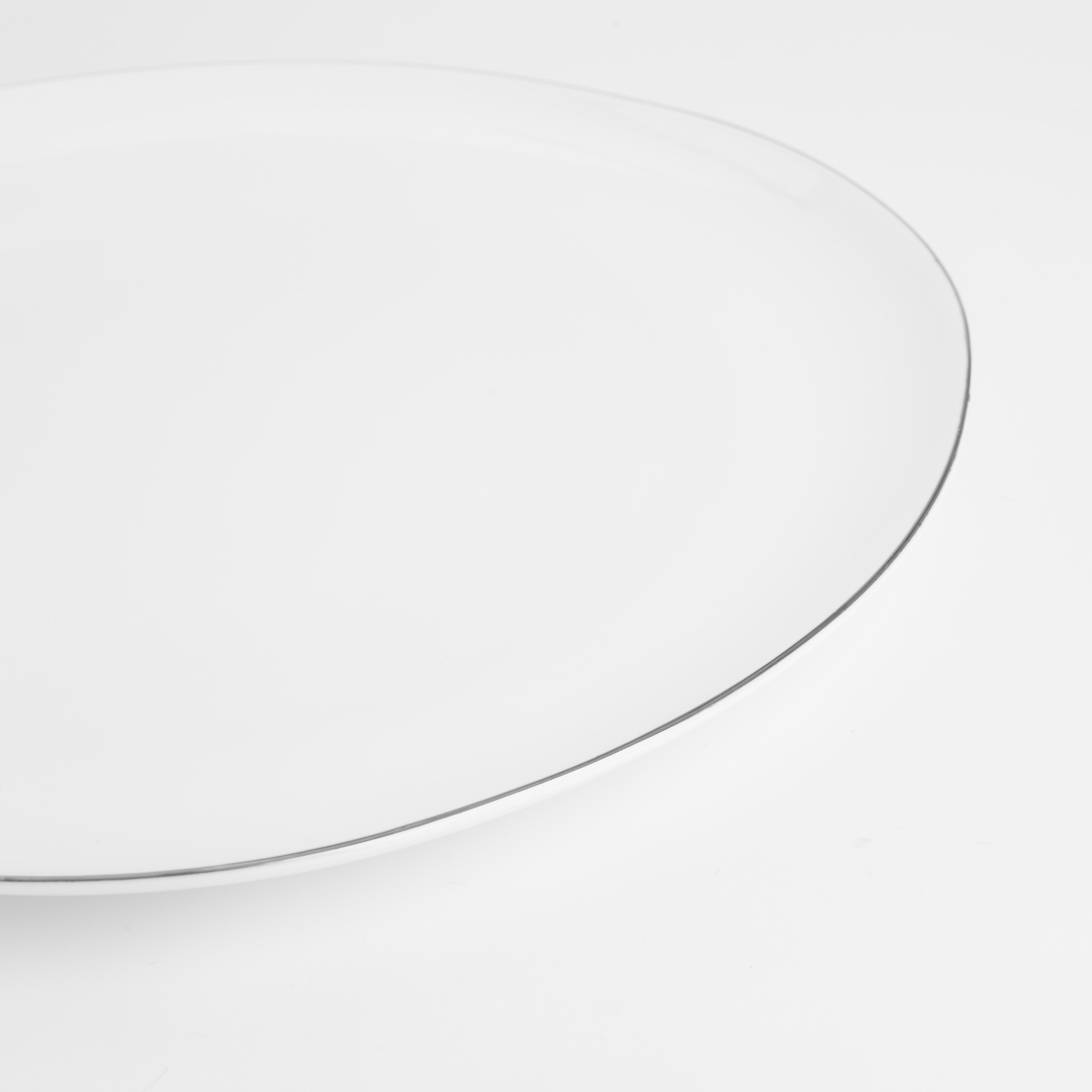 Тарелка обеденная, 29 см, фарфор F, белая, Bend silver изображение № 3