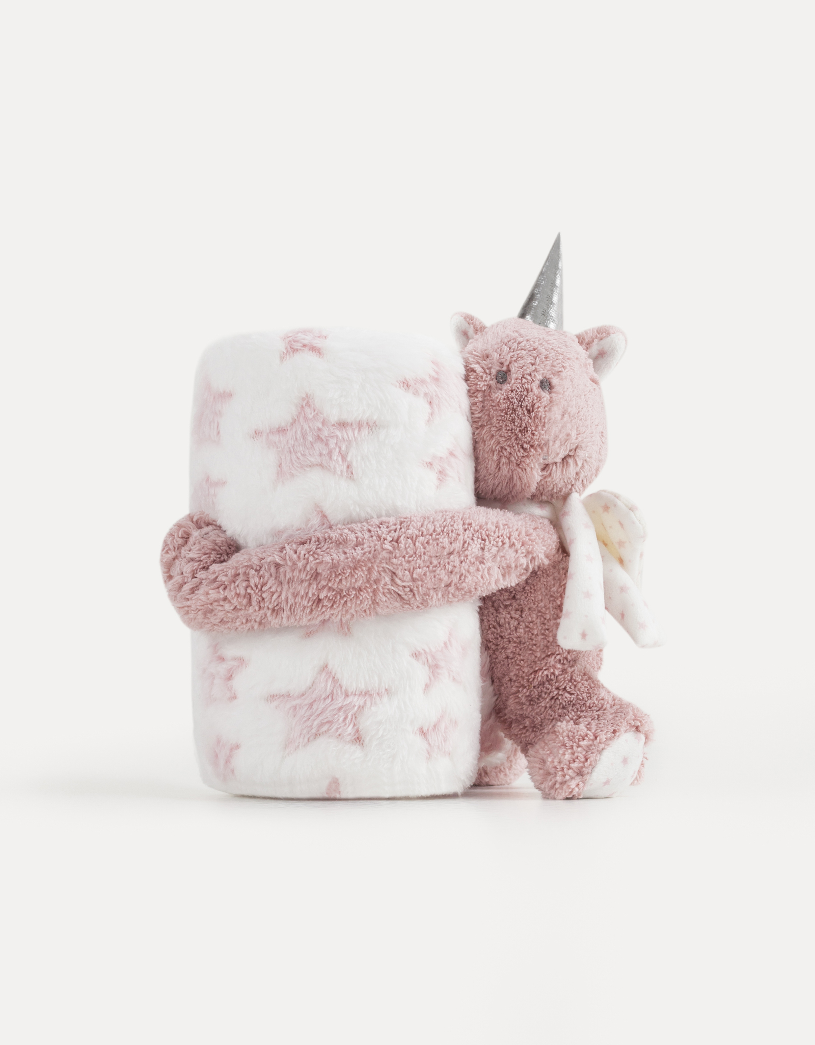 Плед с игрушкой, 78х96 см, полиэстер, розовый, Единорог, Unicorn