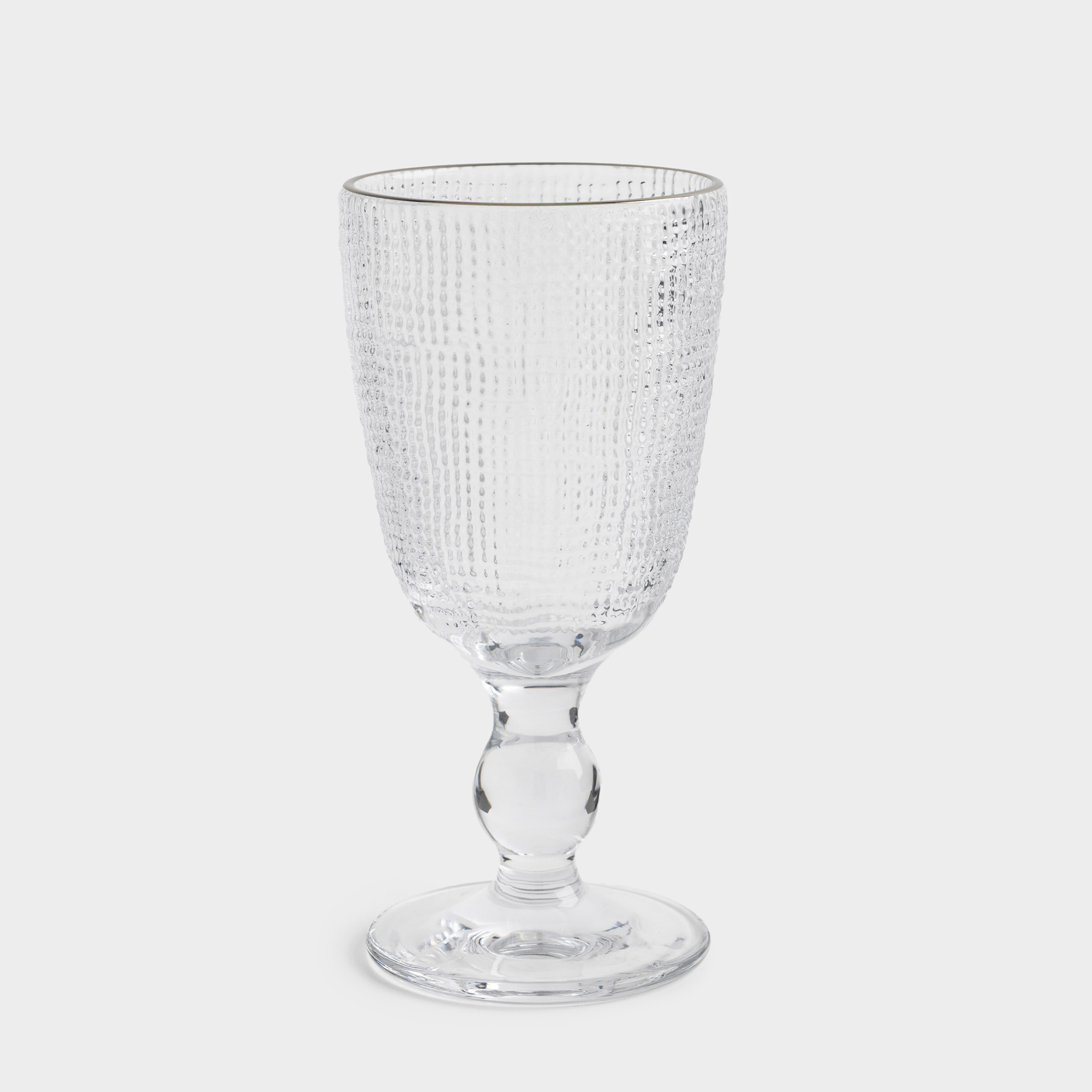 Бокал-кубок для вина 260 мл стекло Р с серебристым кантом Grain silver 799₽