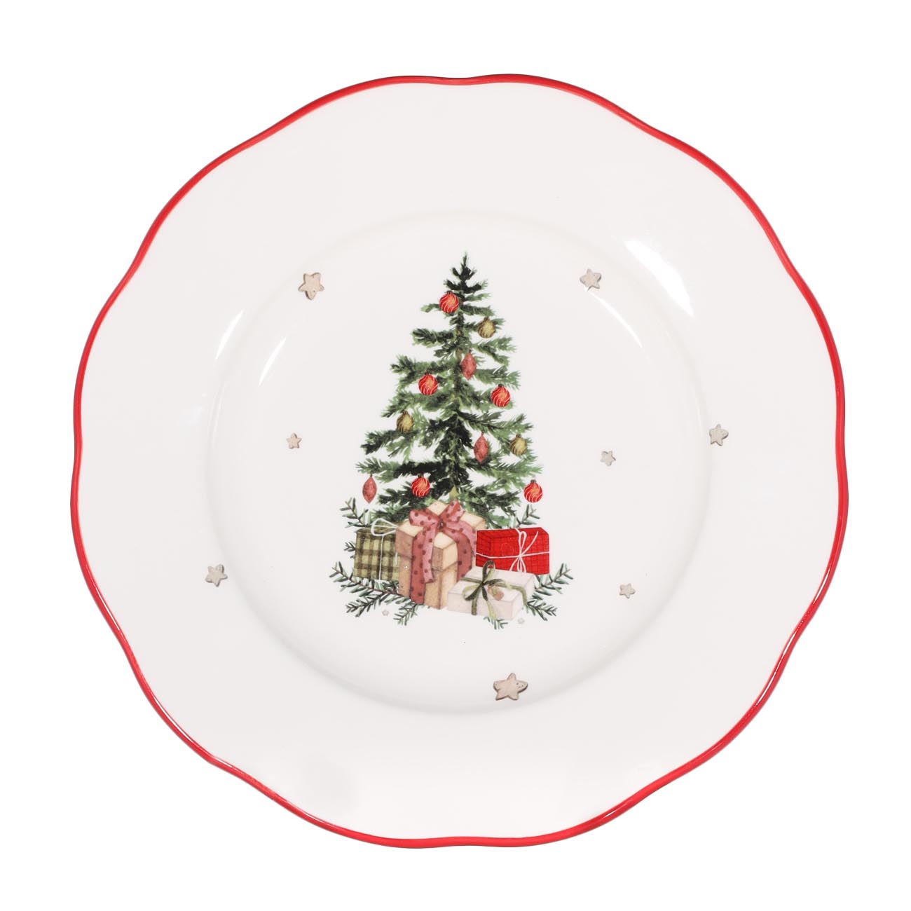 

Тарелка закусочная, 20 см, керамика, Подарки под елкой, Christmas tree