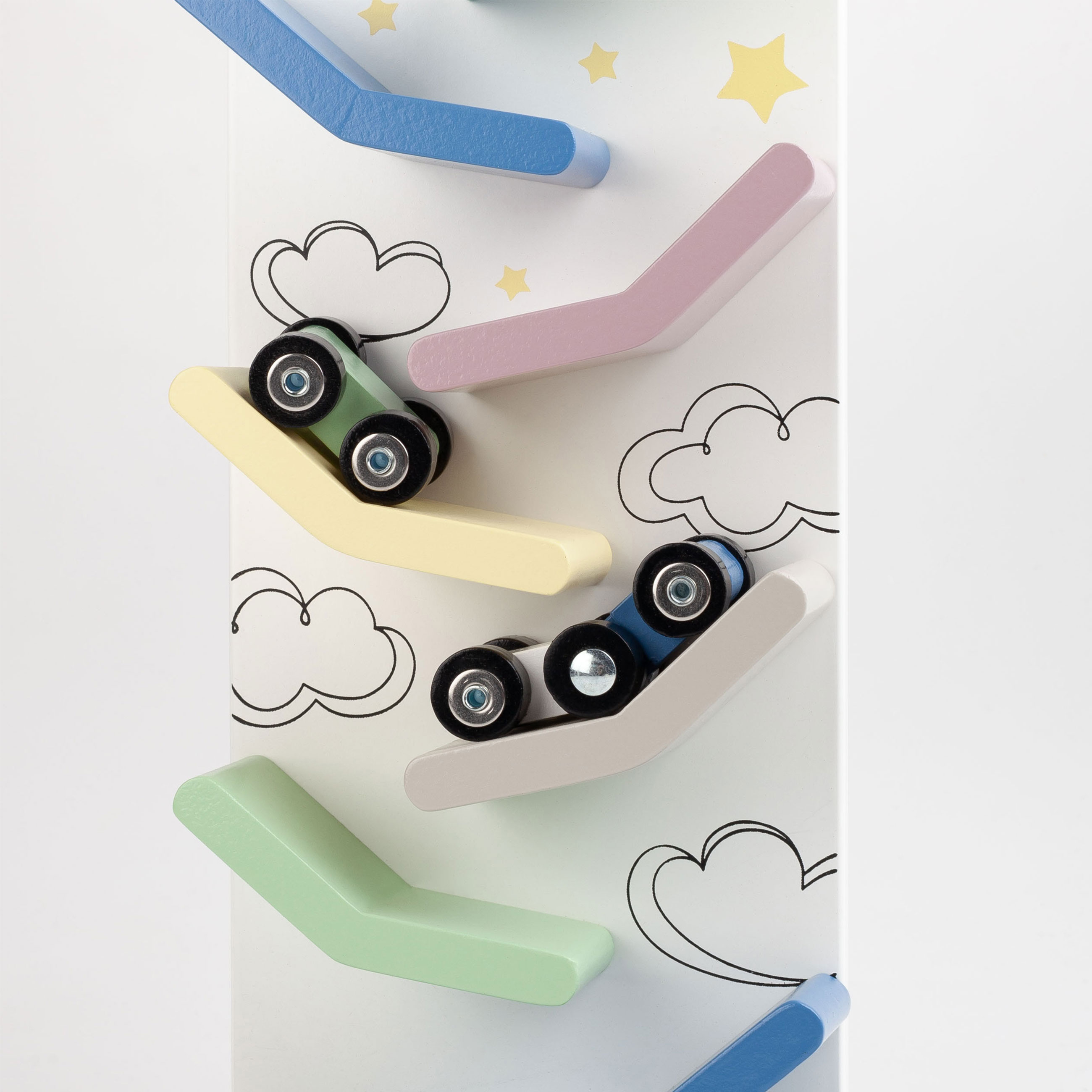Игрушка, 27 см, дерево, Гоночный трек с машинками, Kiddy, image-2