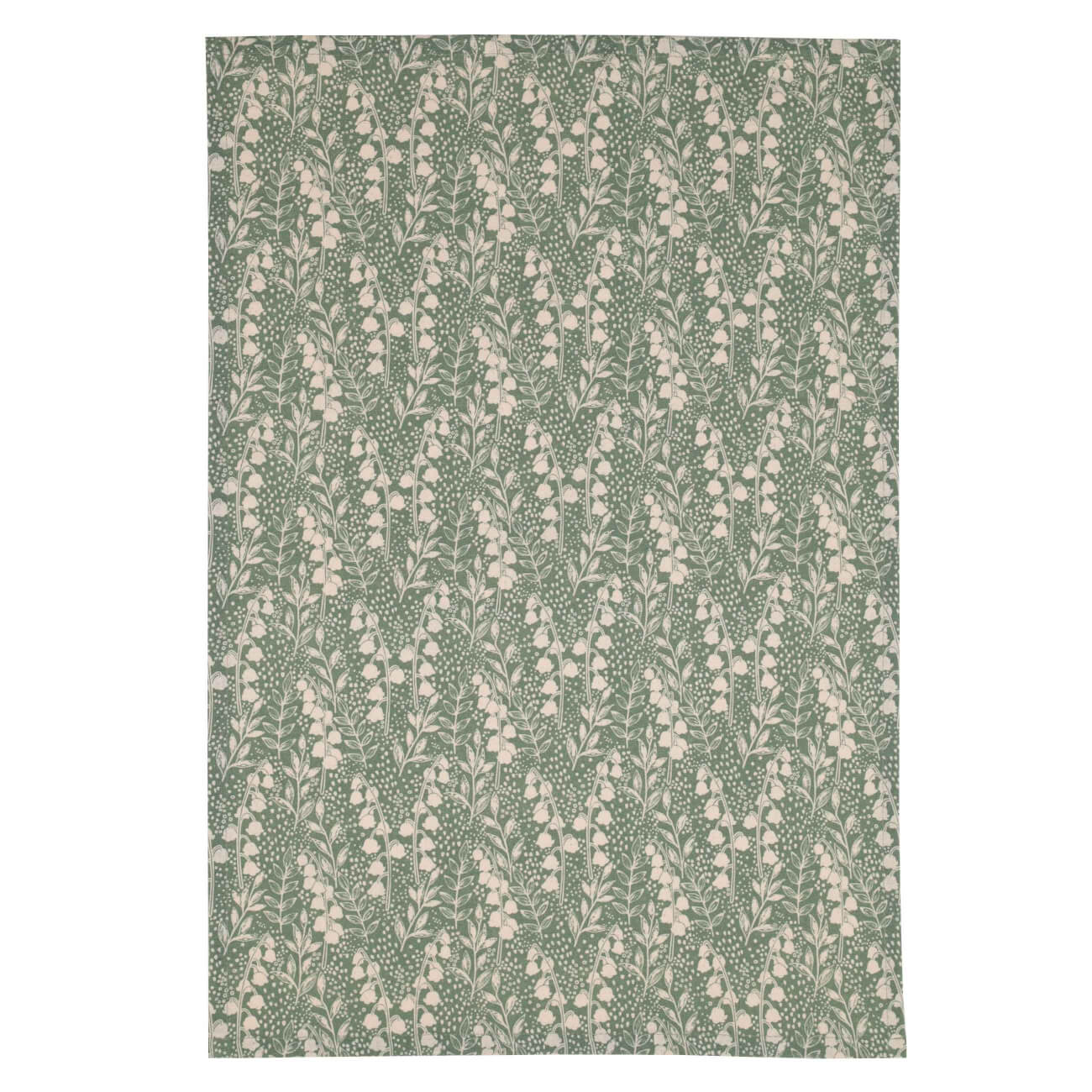 

Полотенце кухонное, 40х60 см, хлопок, зеленое, Ландыши, May-lily