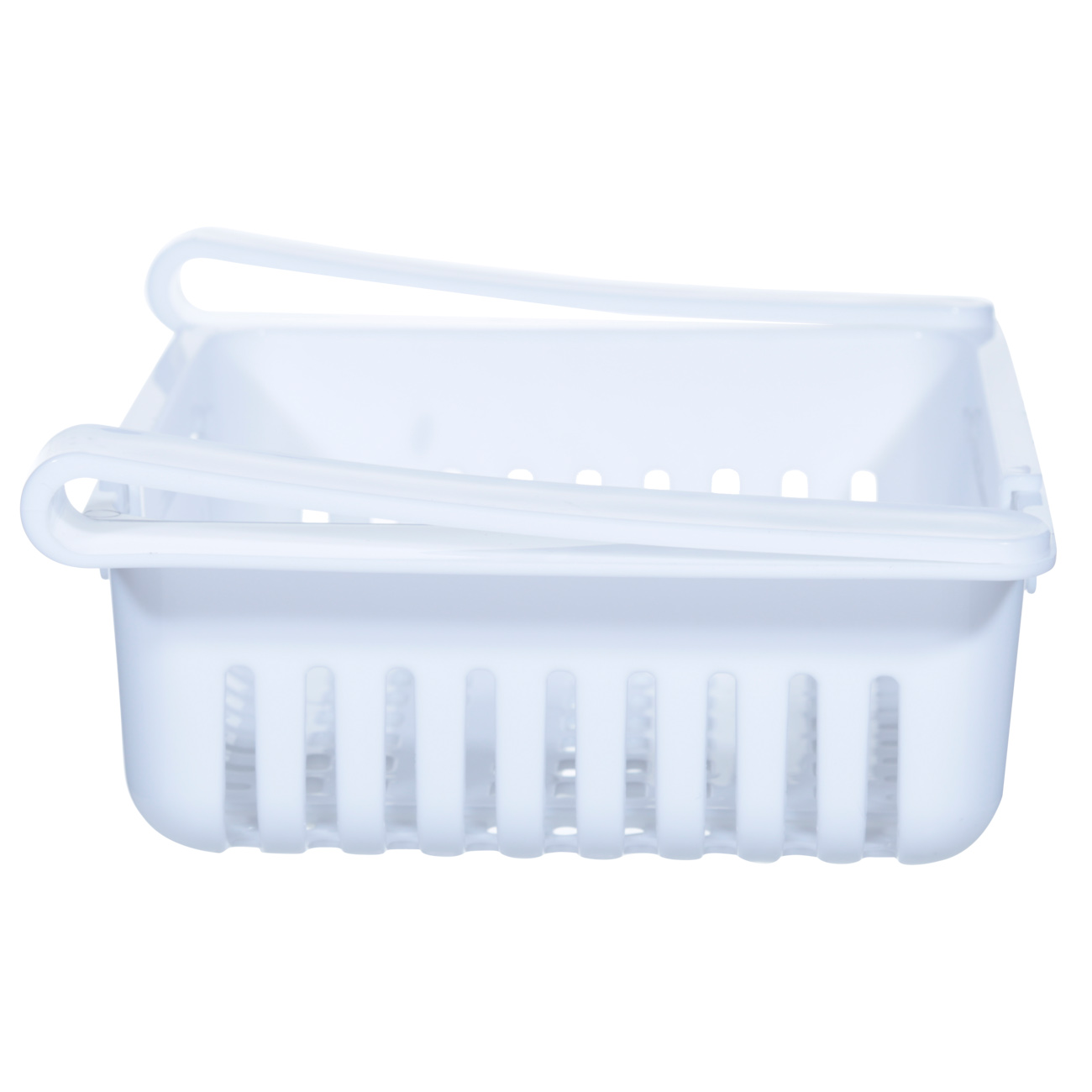 Полка-органайзер для холодильника, 20х16 см, подвесная, раздвижная, пластик, белая, Compact изображение № 2