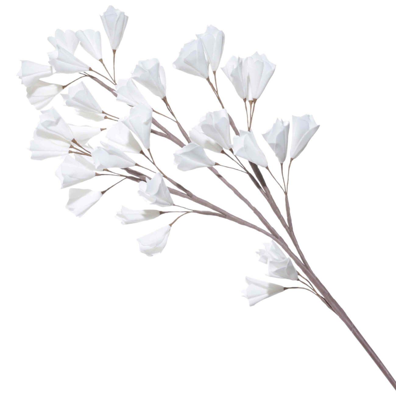 Ветка декоративная, 1 м, полиэтилен/металл, Белые цветы, Paradise garden изображение № 1