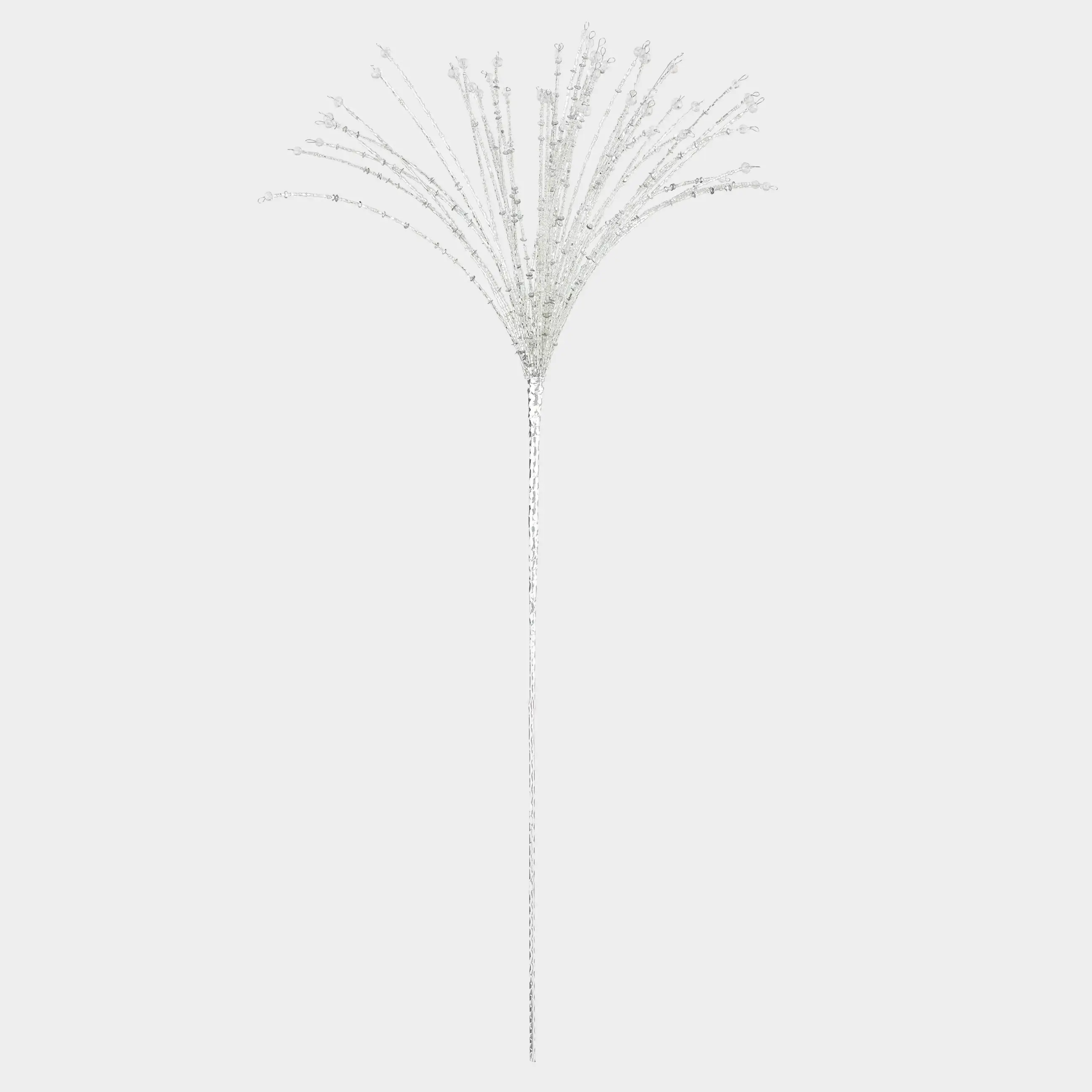 Ветка декоративная, 57 см, бисер/металл, серебристая, Бусины, Balls decor