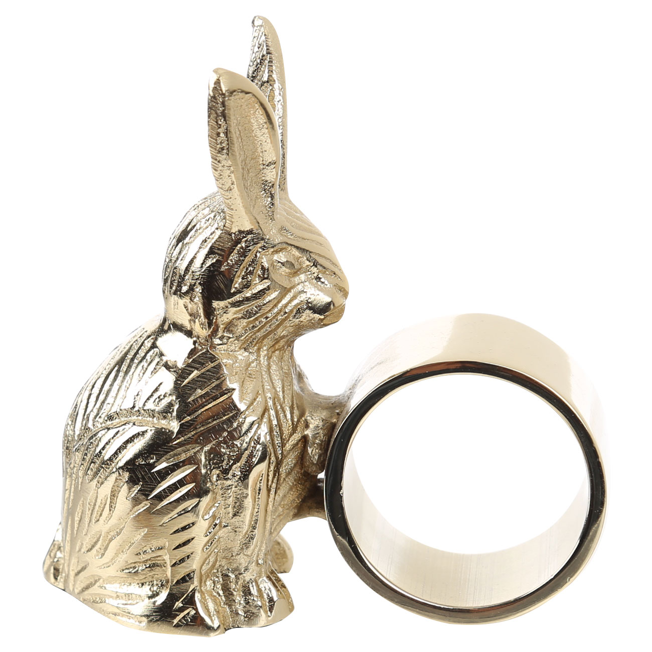 

Кольцо для салфеток, 9 см, металл, золотистое, Кролик, Rabbit