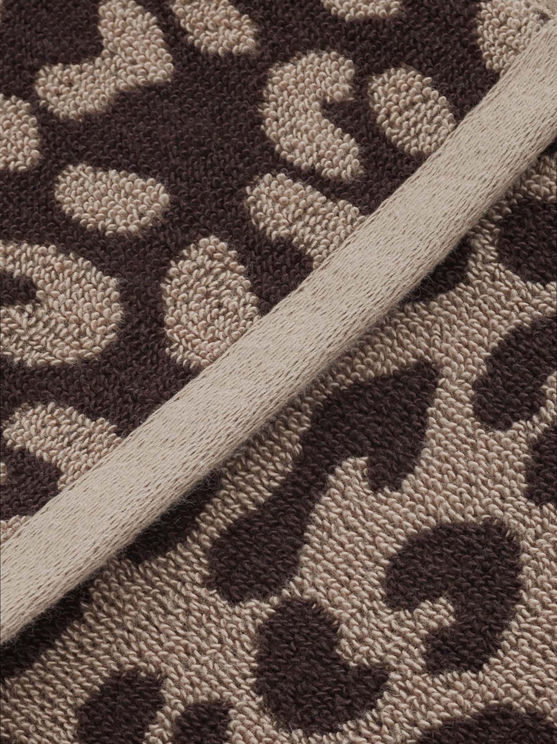 Полотенце, 50х100 см, хлопок, коричневое, Леопардовый принт, Leopard cotton