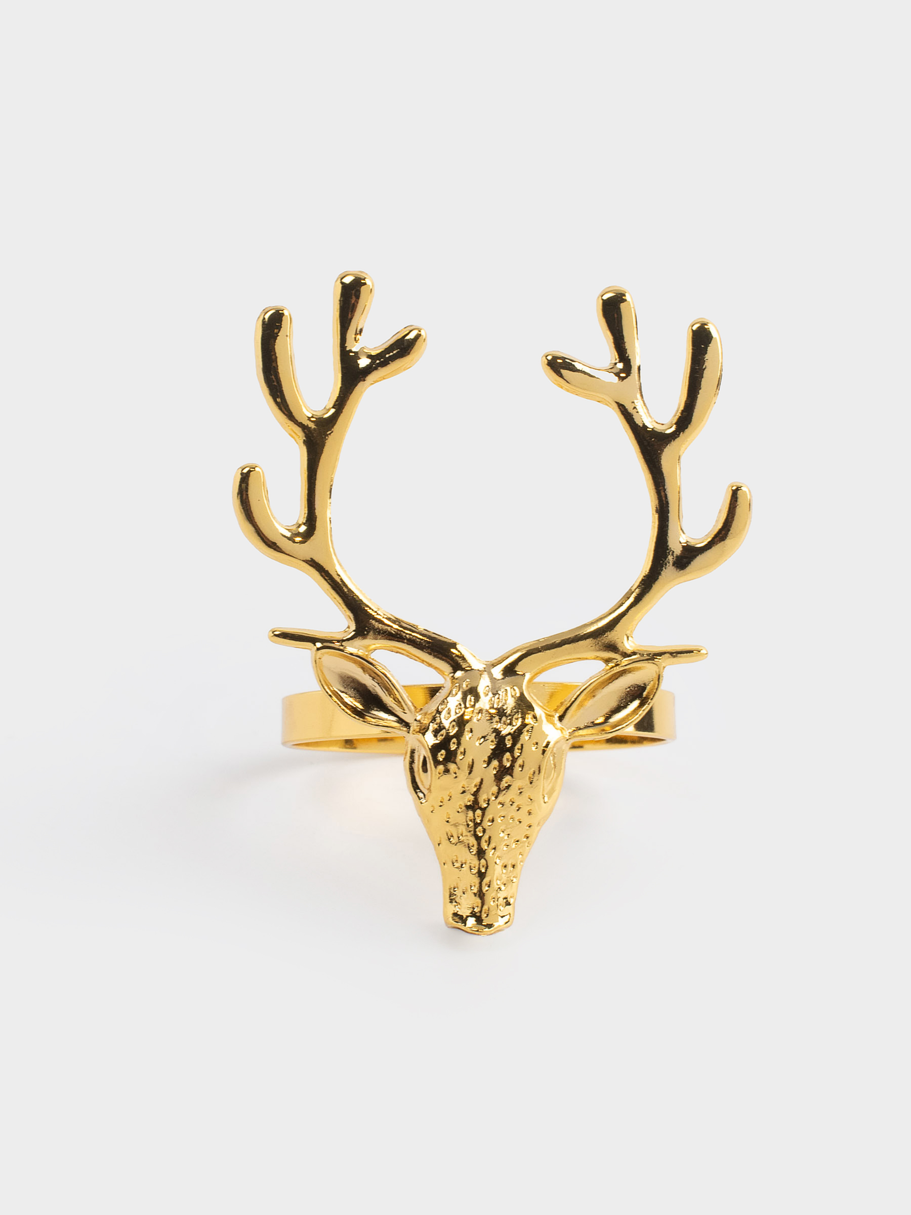 Кольцо для салфеток, 7 см, металл, золотистое, Олень, Arctic deer, image-1