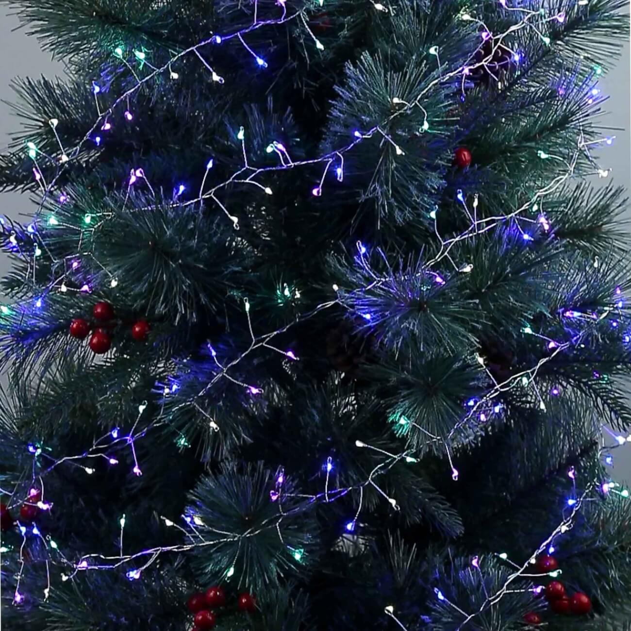 Гирлянда электрическая, 5 м, 300 ламп, 8 режимов, цветная, Капли, Christmas изображение № 1