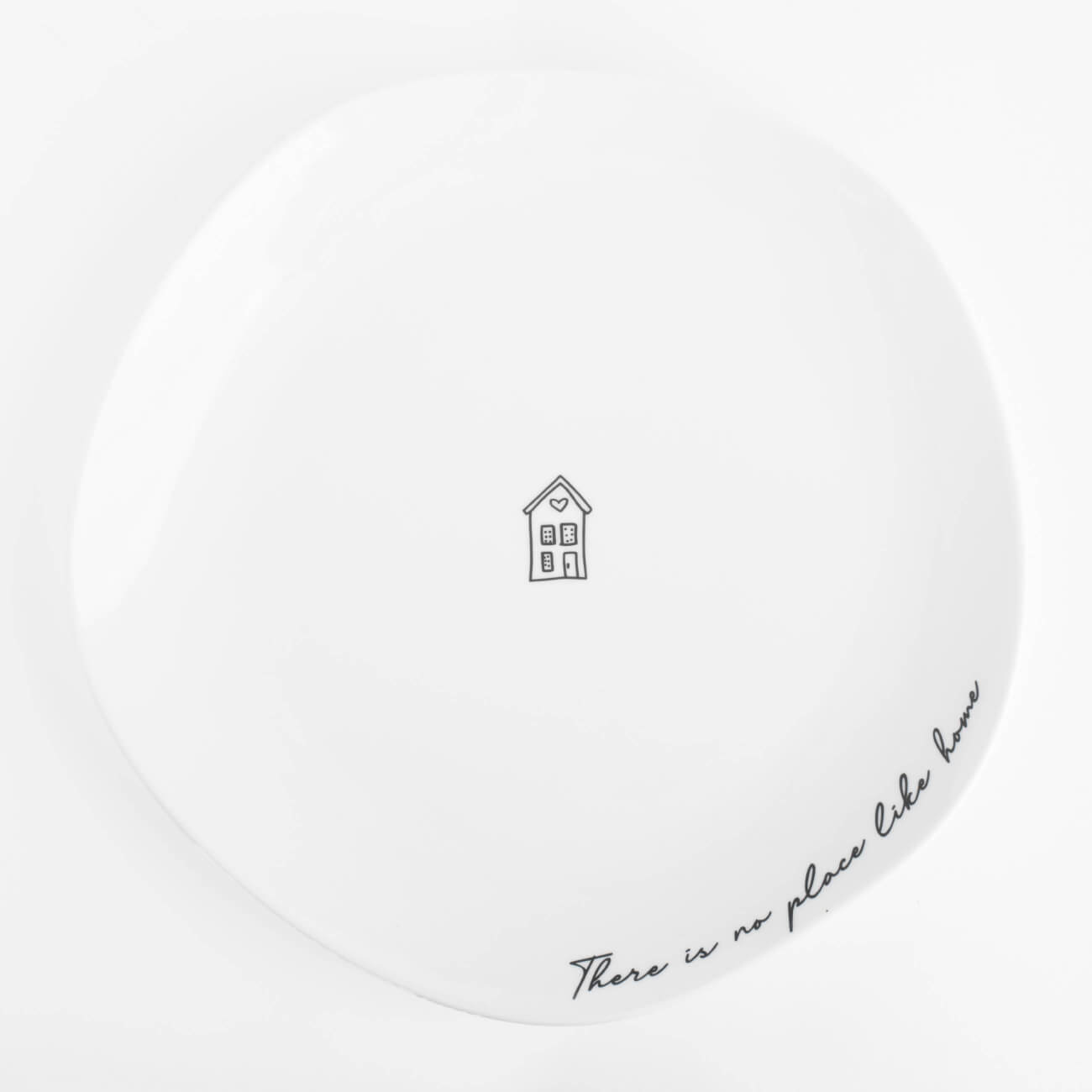 Тарелка обеденная, 26 см, фарфор P, белая, Дом, Amour