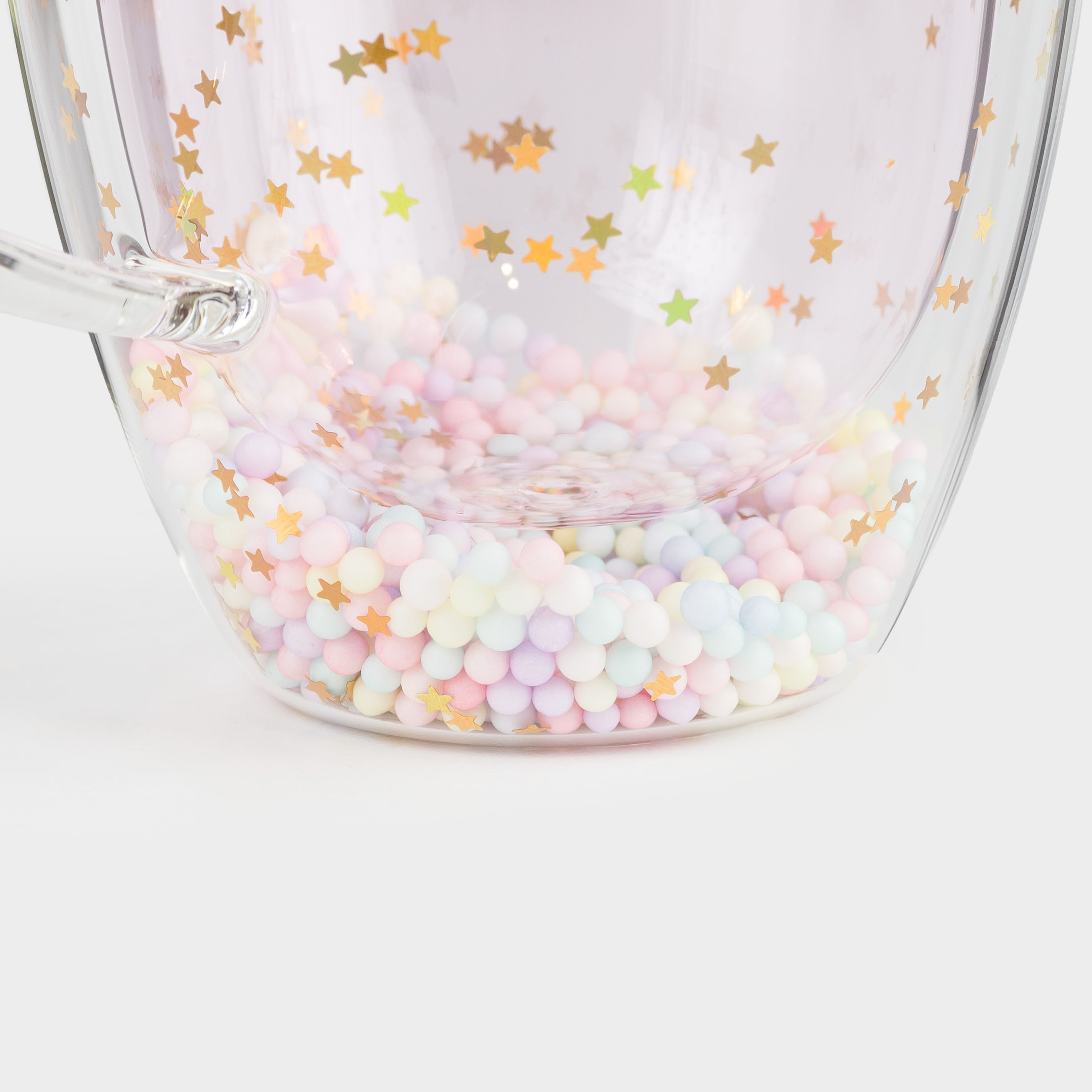 Кружка, 330 мл, с шариками, стекло Б, розовая, Звезды, Air sparkly, image-5