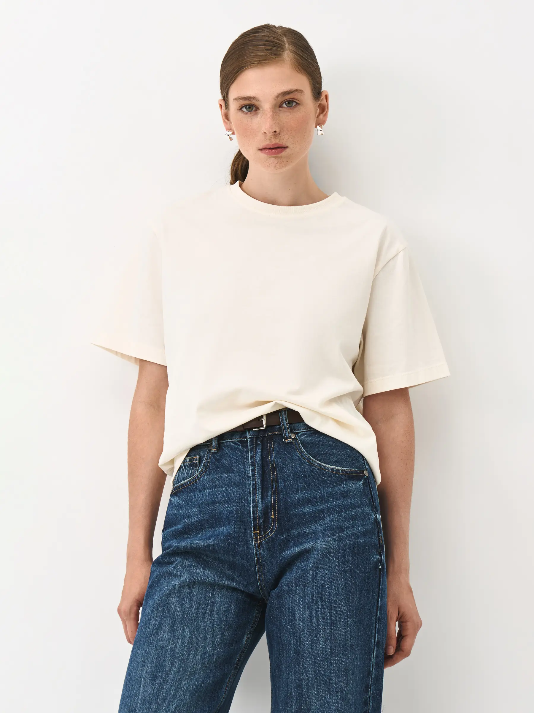 Футболка женская, бежевая, Adrianna