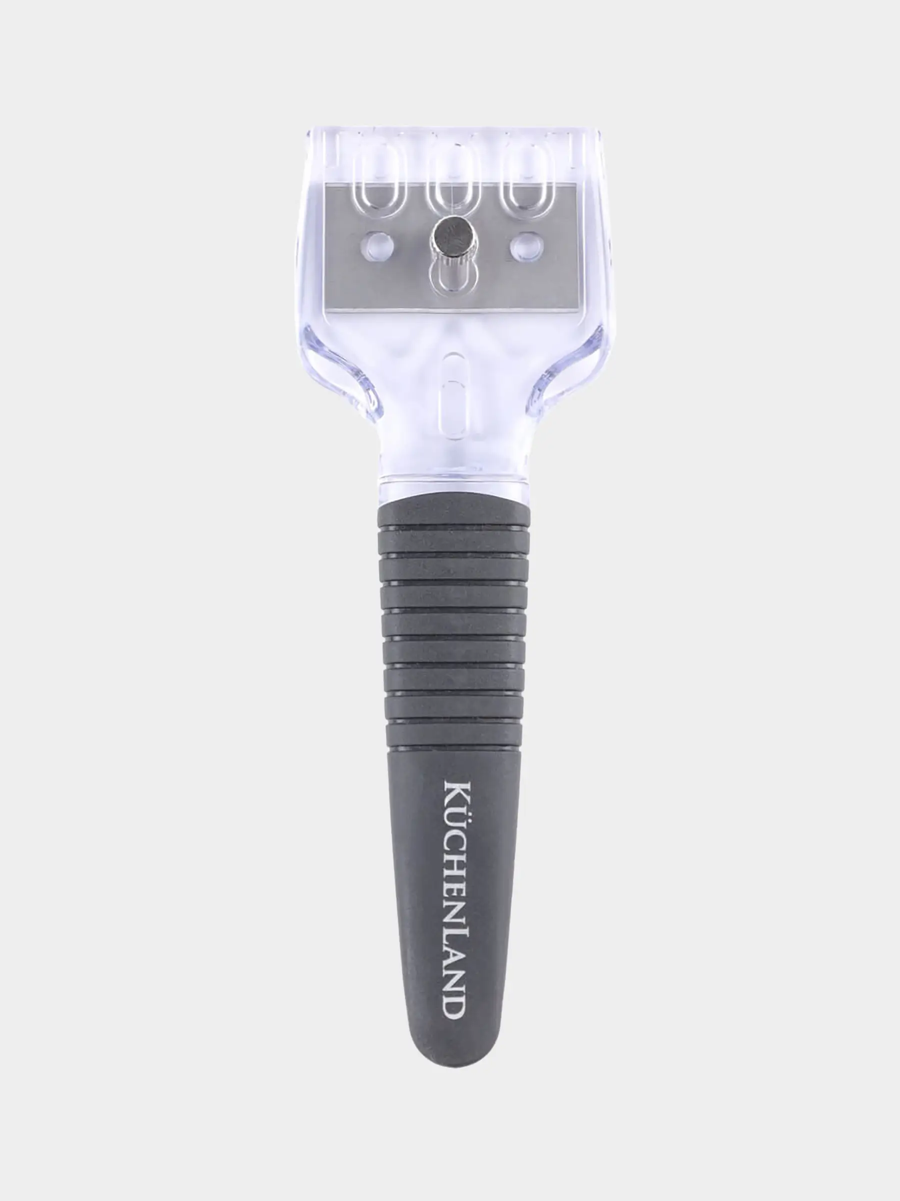 Скребок для стеклокерамической плиты, 16 см, 3 лезвия, пластик/сталь, черный, Black style