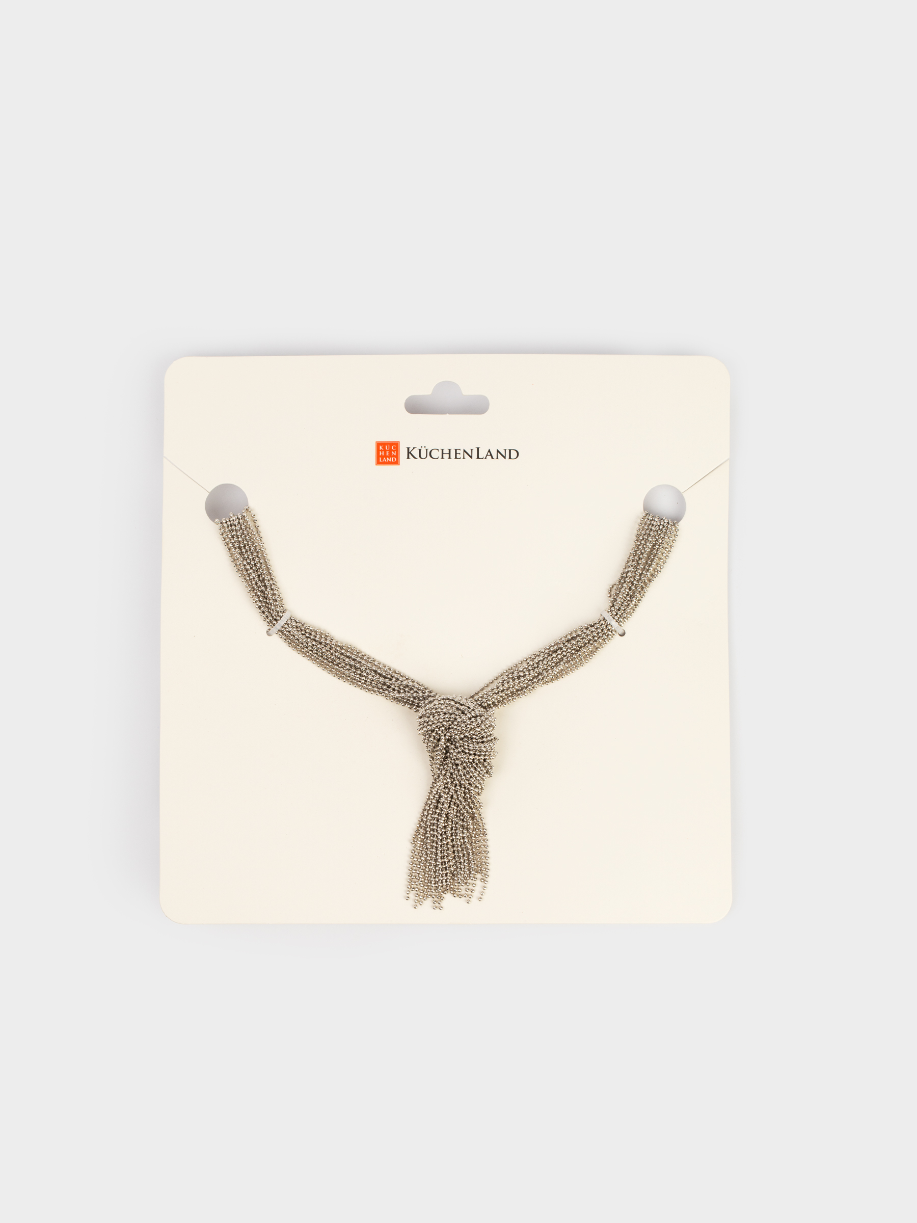 Колье, 1 м, металл, серебристое, Узел, Jewelry knot, image-4