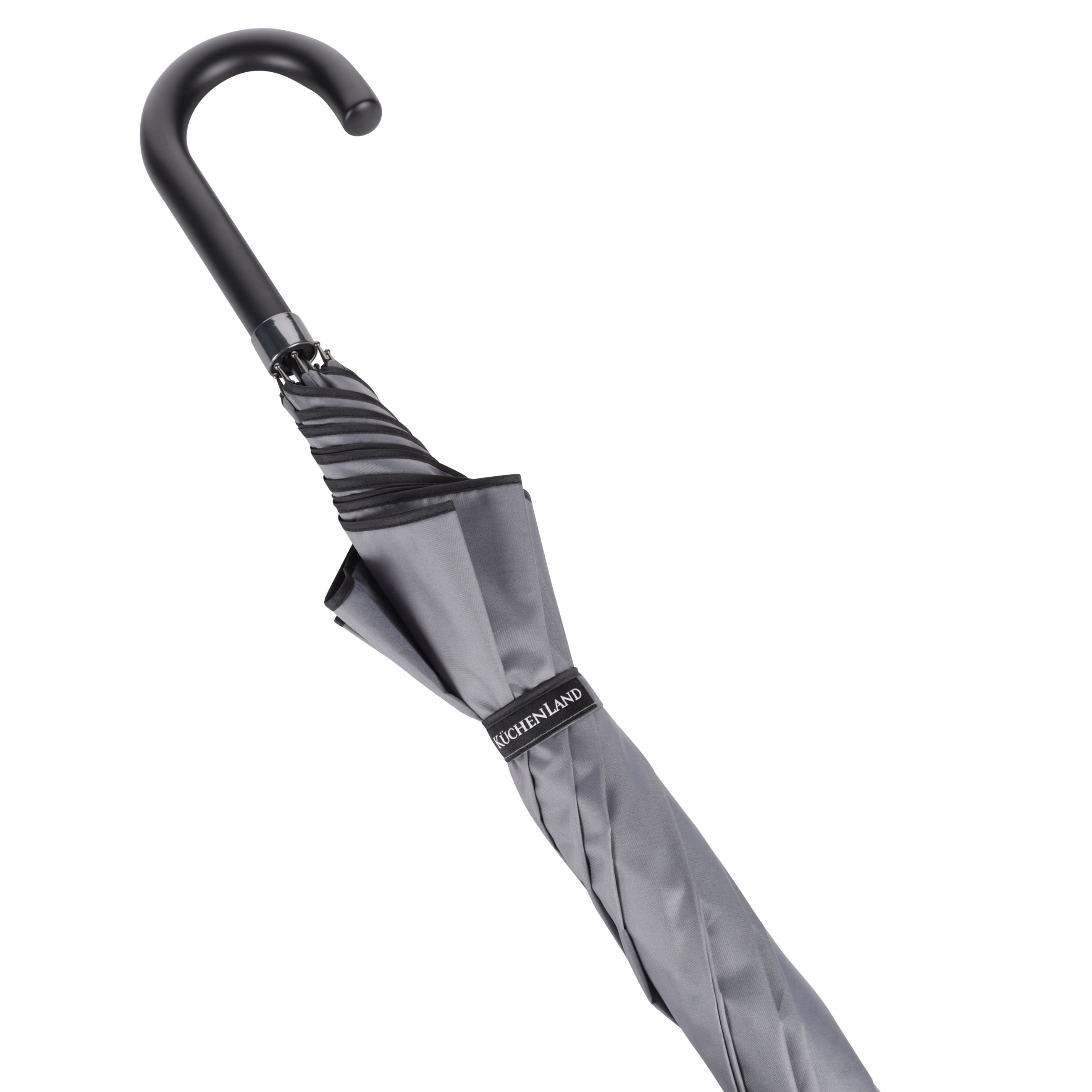 Зонт-трость, 86 см, серый, эпонж, Downpour изображение № 6