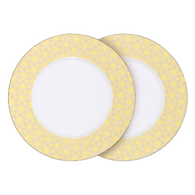 Тарелка десертная, 19 см, 2 шт, фарфор F, желтая, Summer pastel
