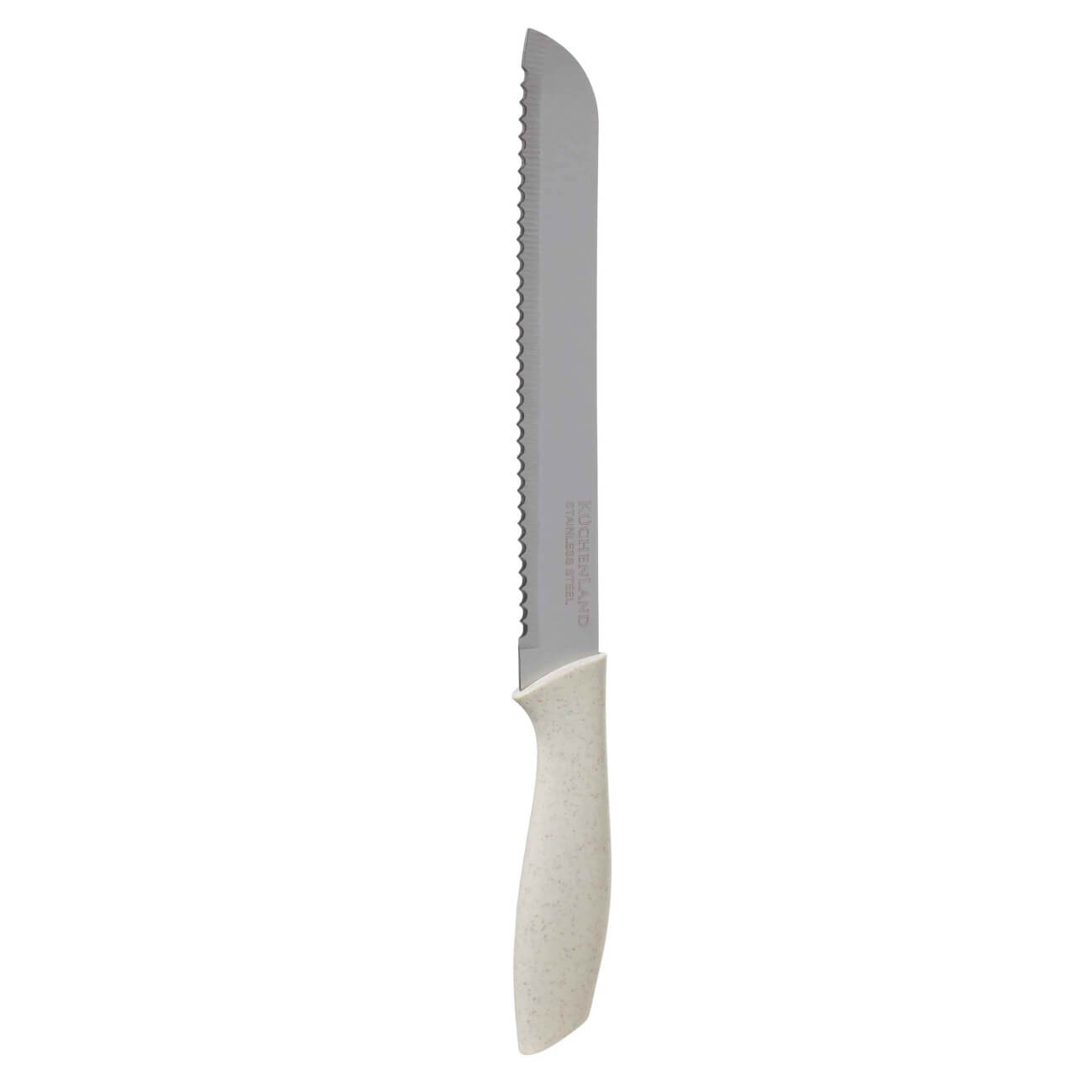 Нож хлебный, 20 см, сталь/пластик, молочный, Speck-light