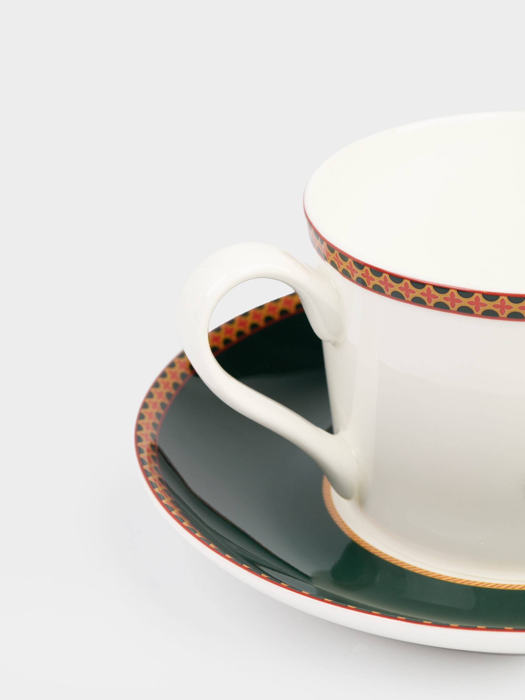 Пара чайная, 1 перс, 2 пр, 250 мл, фарфор F, зеленая, Кони, Blue wind, image-2