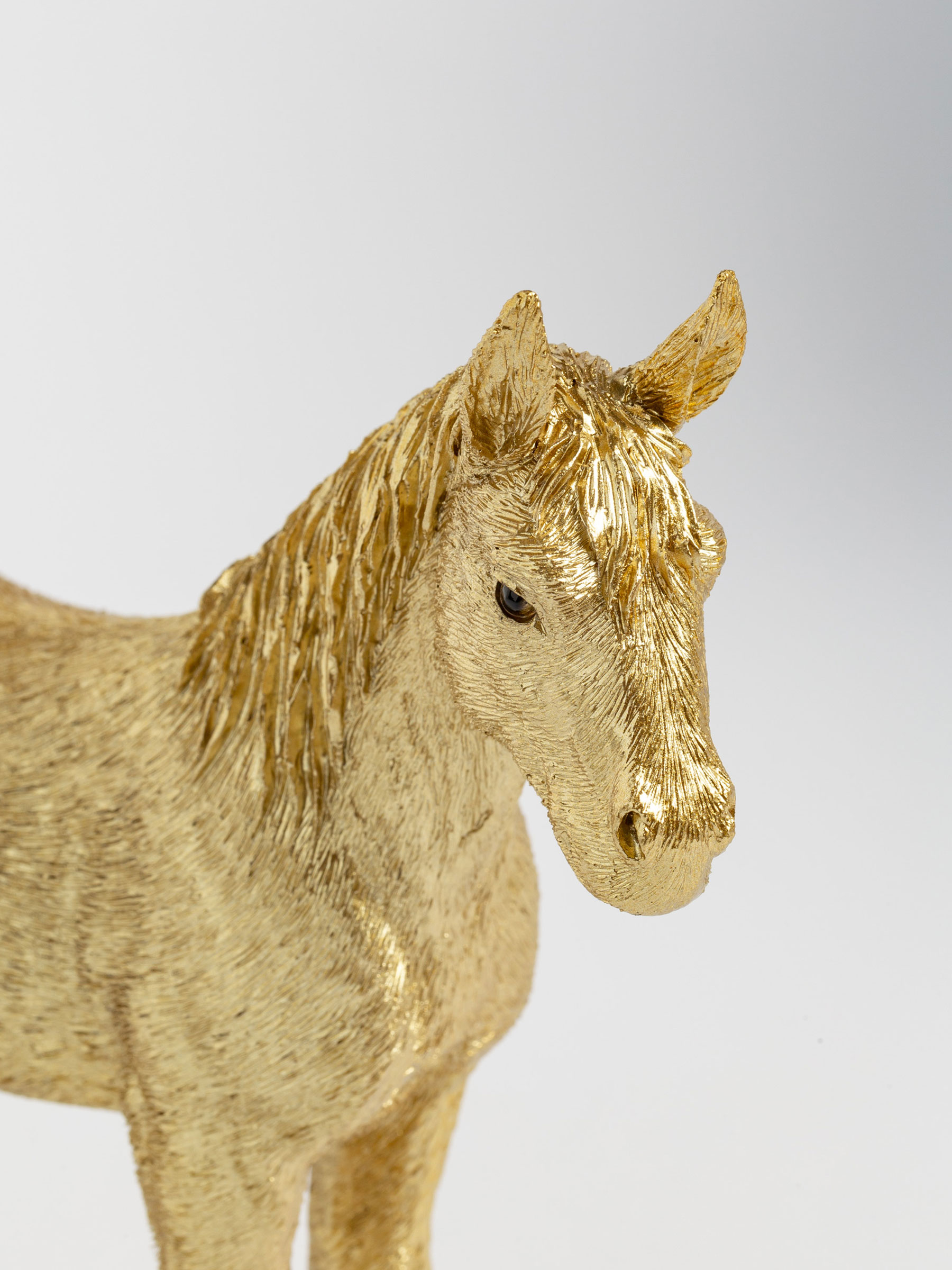 Статуэтка, 16х15 см, полирезин, золотистая, Лошадь, Horse gold, image-2