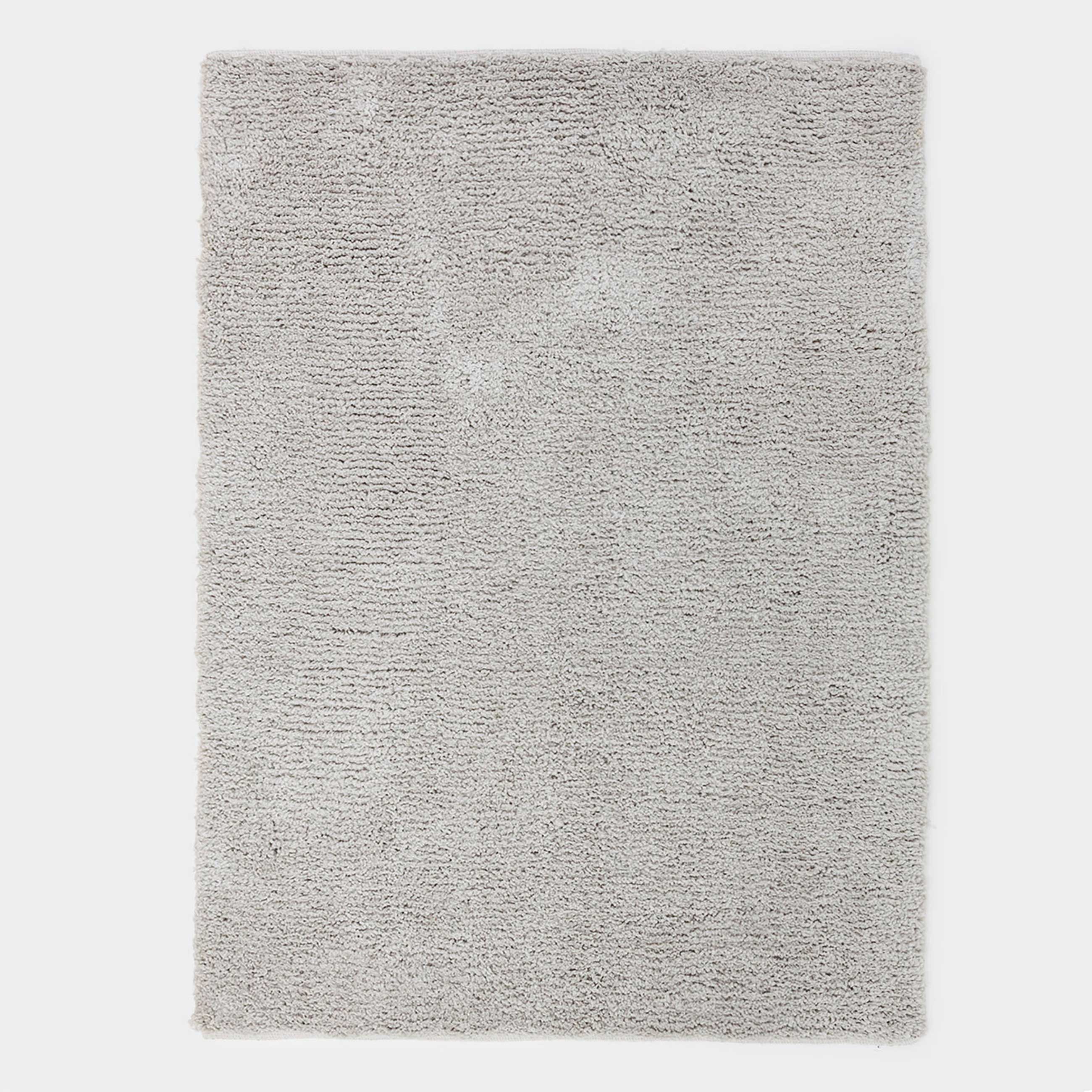 Ковер 150х210 см полиэстерхлопок серый Пушистый ворс Monotone 13990₽