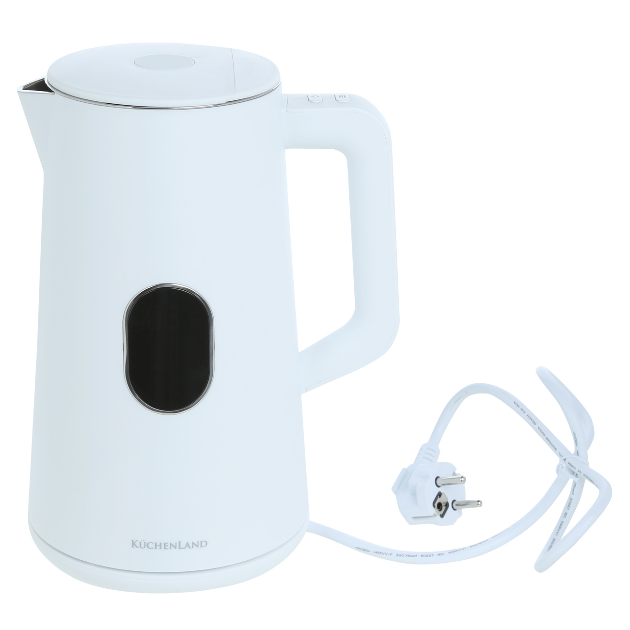 Чайник электрический, 1,5 л, 1500-1800 Вт, регулировка температуры, белый, Advance изображение № 3