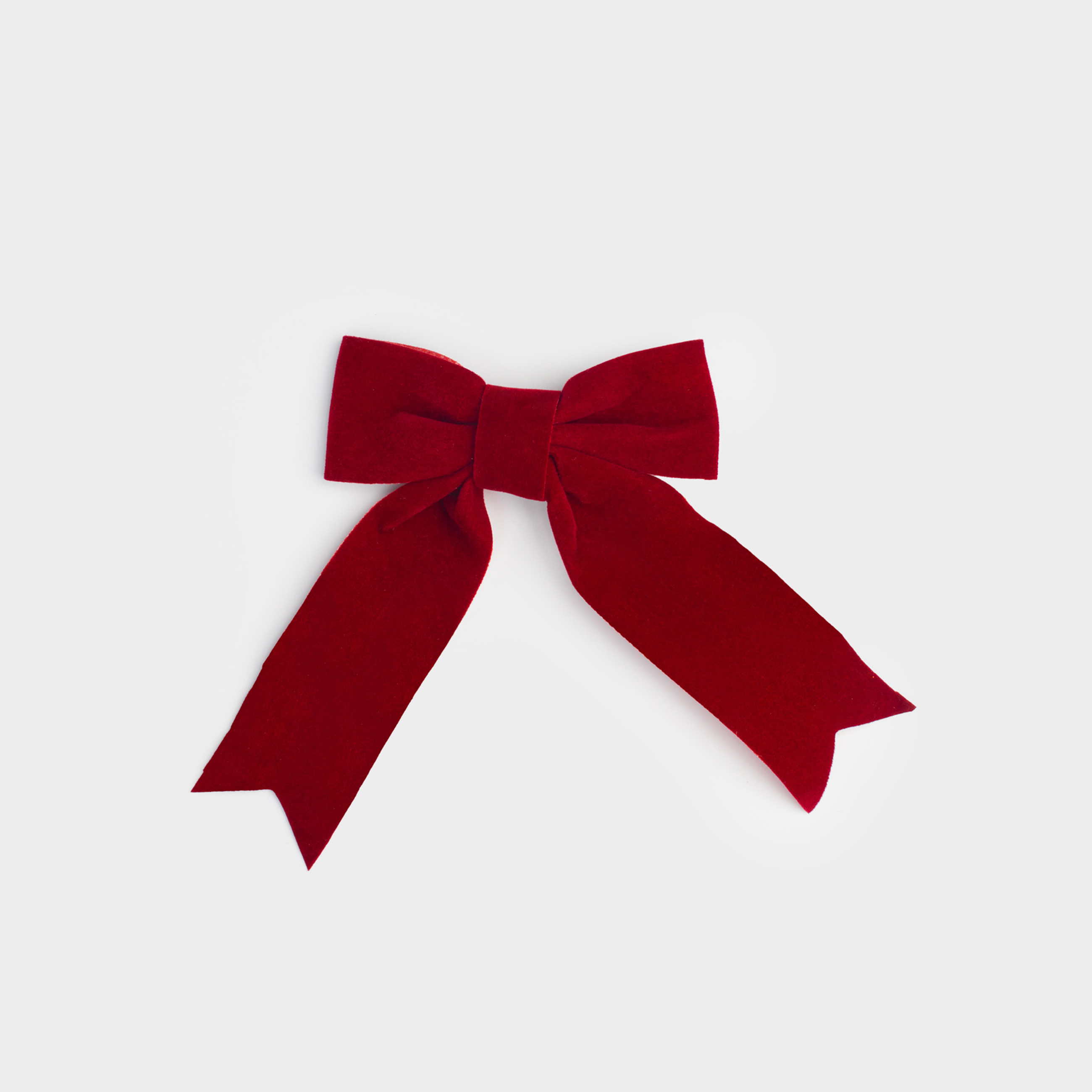 Украшение декоративное 10х15 см на клипсе полиэстер бордовое Бант Bow velvet 199₽