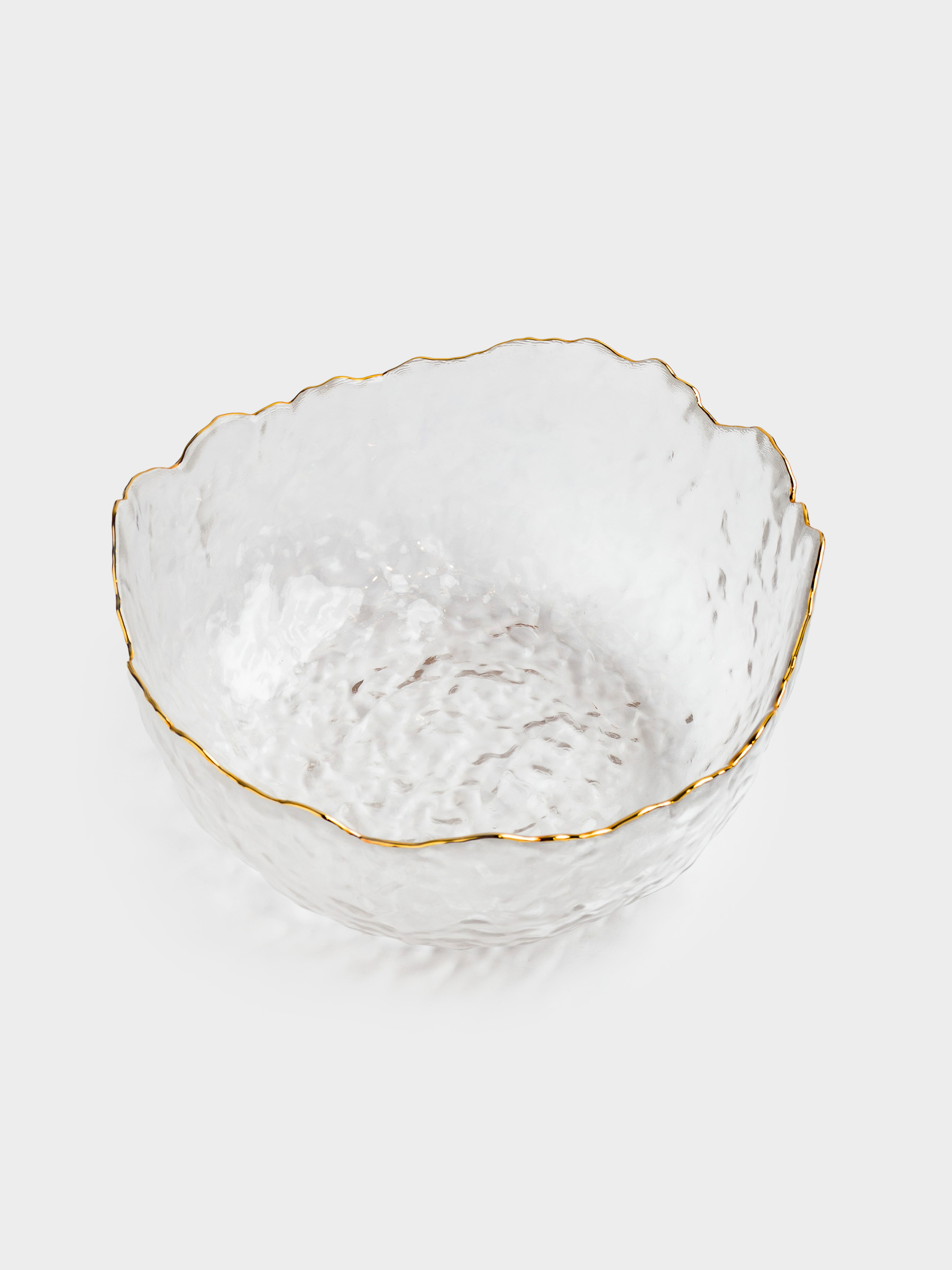 Салатник, 20х9 см, 1,1 л, стекло, с золотистым кантом, Nautilus gold, image-2