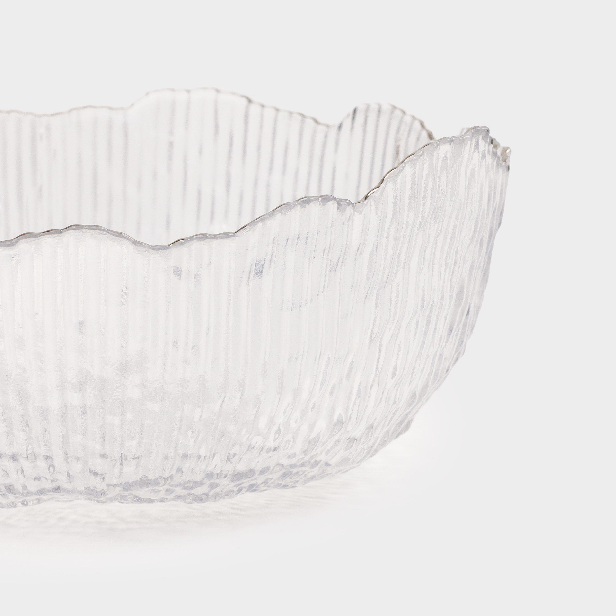 Салатник, 20х9 см, 1,3 л, стекло Р, с серебристым кантом, Argos silver