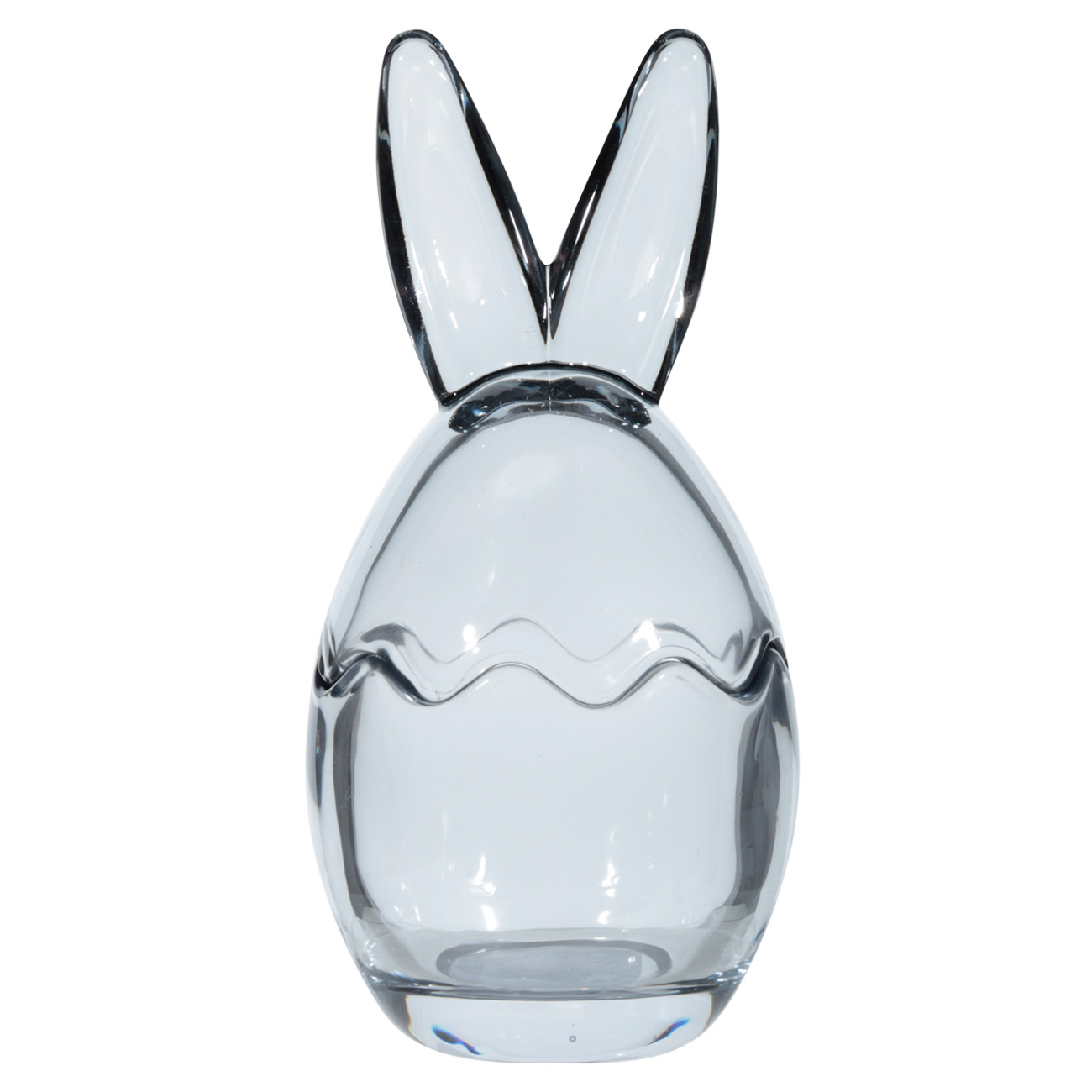 

Конфетница, 17х8 см, с крышкой, стекло, серая, Ушки, Rabbit