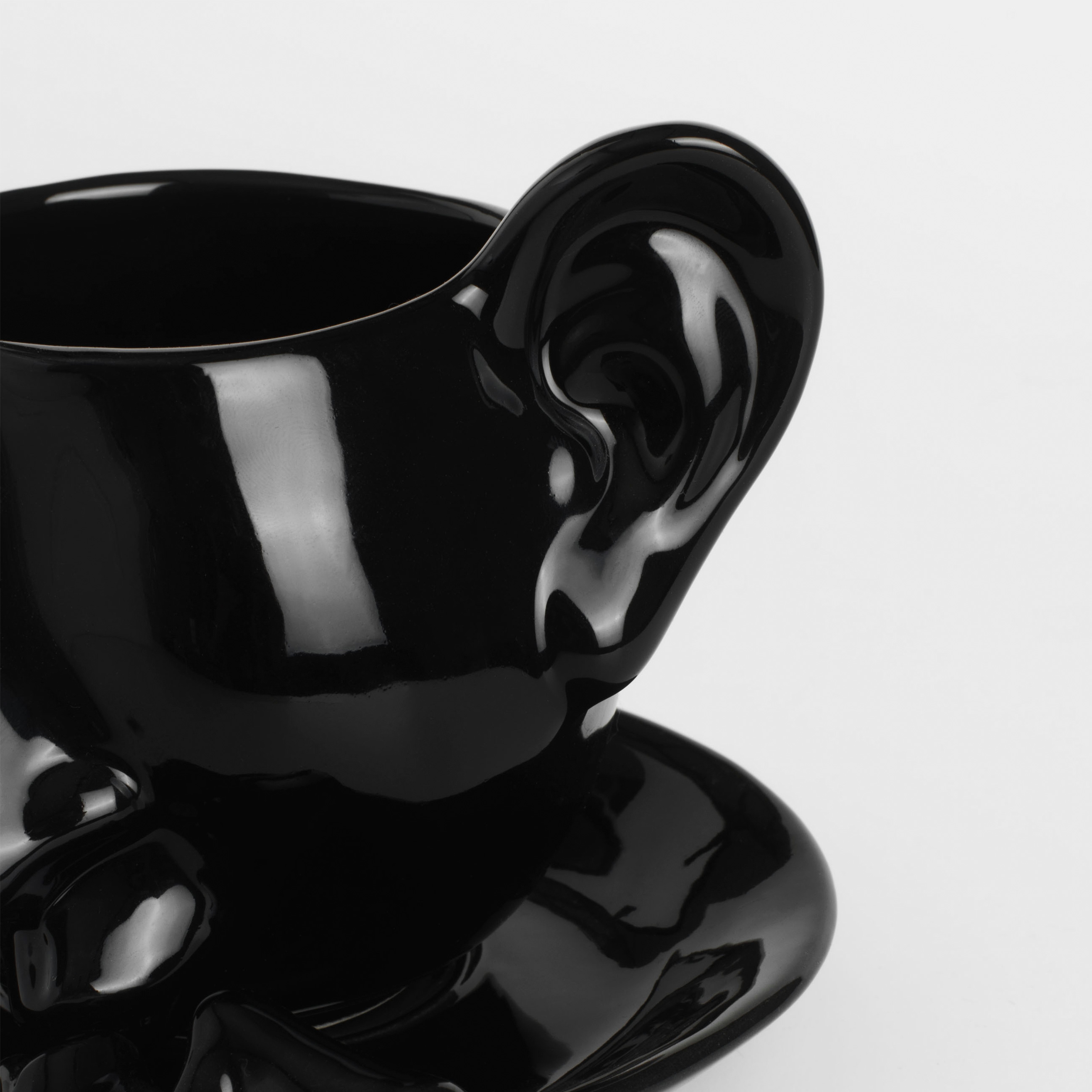 Пара чайная, 1 перс, 2 пр, 320 мл, керамика, черная, Поцелуй, Baise изображение № 3