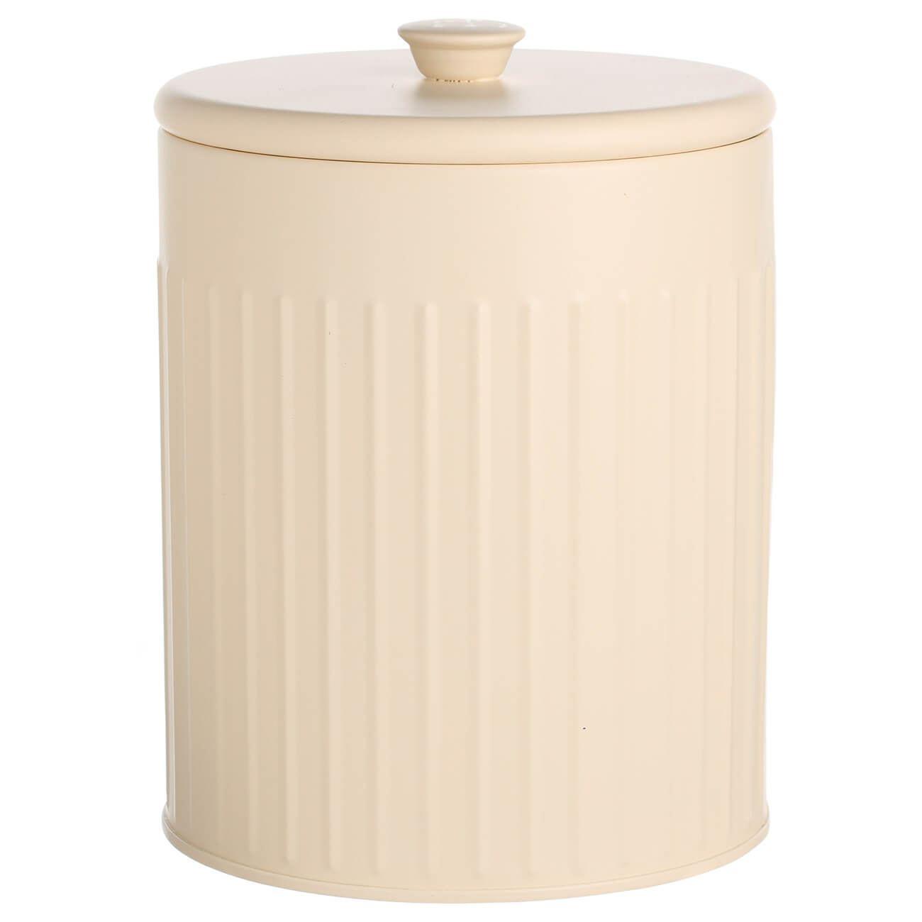 

Банка для сыпучих продуктов, 2,2 л, сталь, молочная, Вертикальные полосы, Provence