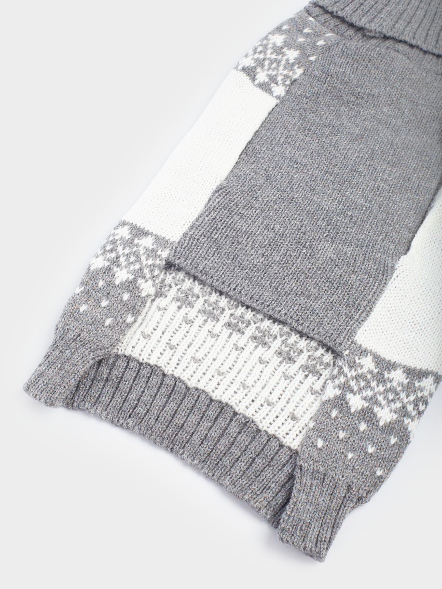 Свитер для животных, 25 см, р. XS, акрил, серо-белый, Олени, Fashion pet, image-4