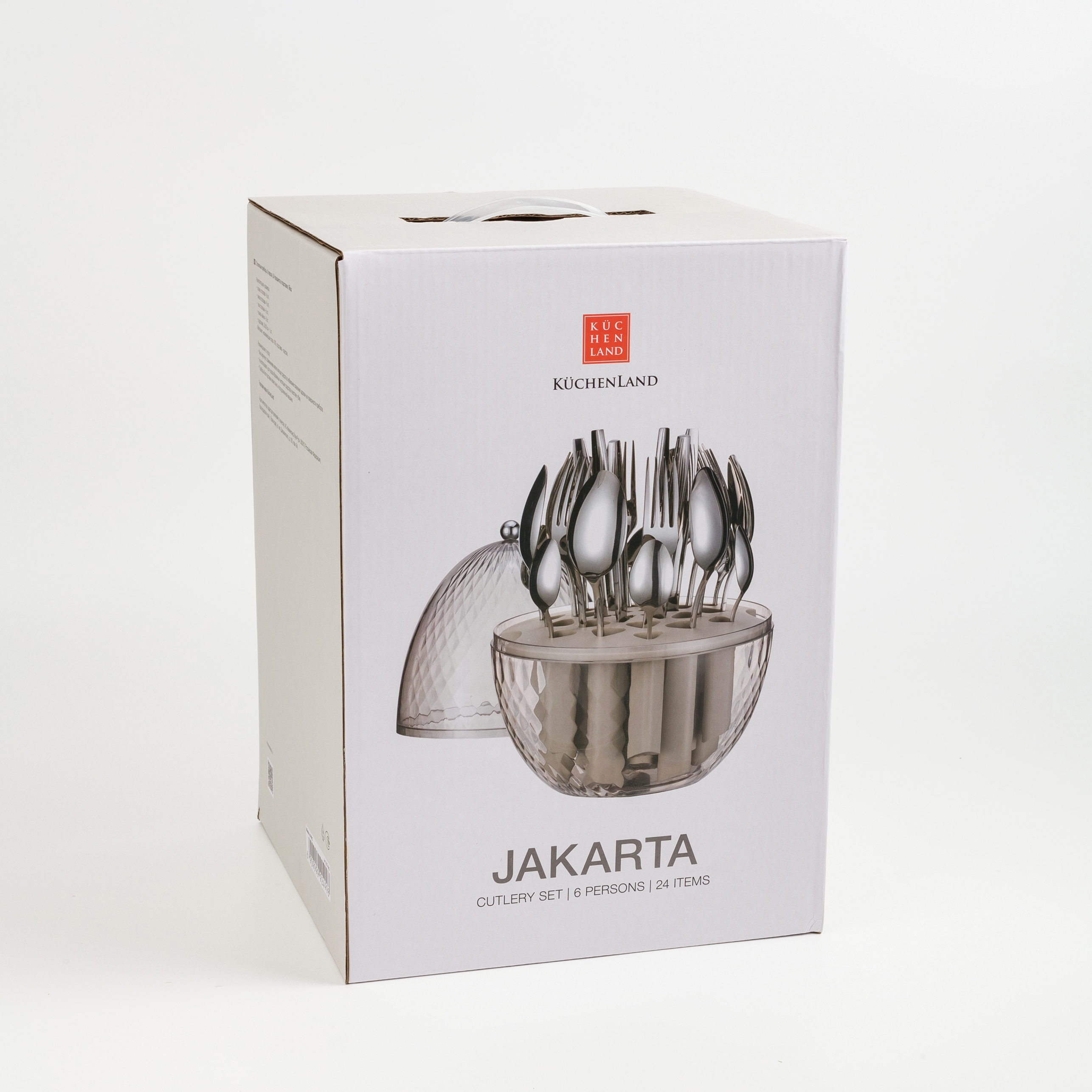 Столовые приборы, 6 перс, 24 пр, в подставке, сталь/пластик, Яйцо, Jakarta