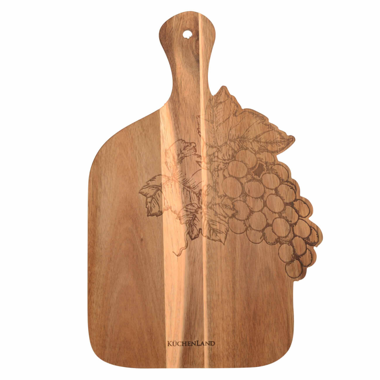 

Доска разделочная, 40x27 см, с ручкой, дерево, Виноград, Grape