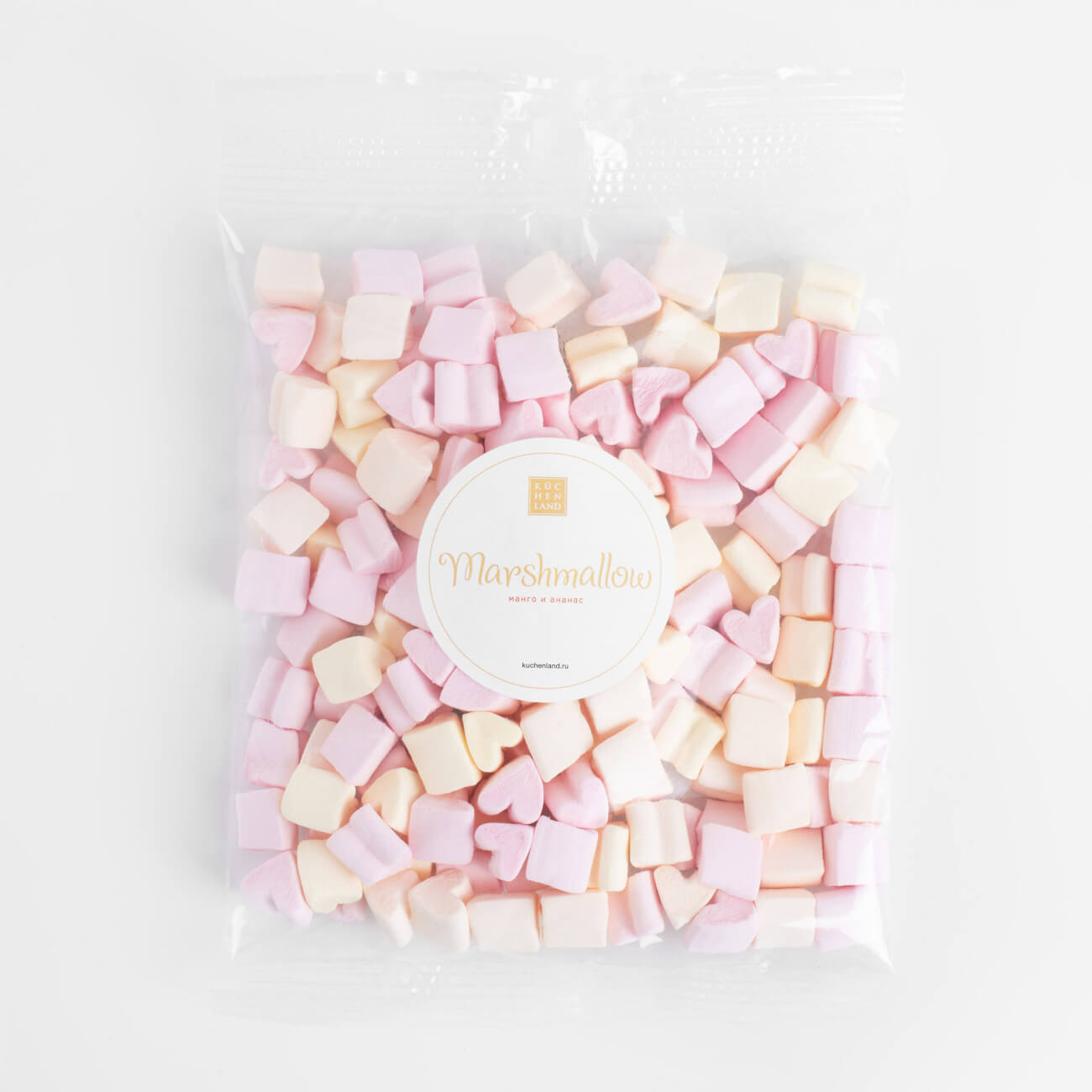 

Маршмеллоу, 70 гр, фигурное, Манго/Ананас, Сердечки, Sweet life