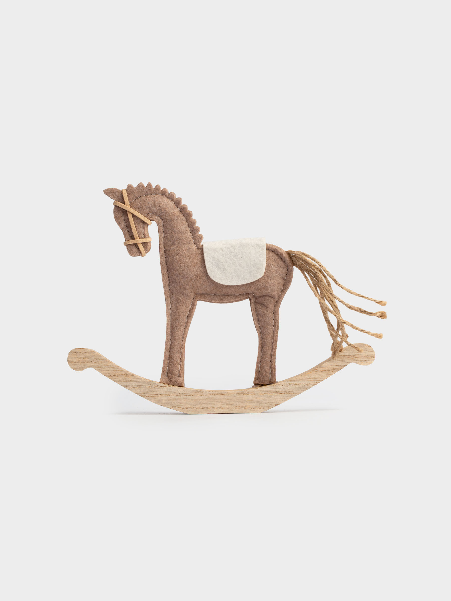 Статуэтка, 21 см, полиэстер/дерево, бежевая, Лошадка, Figure wood, image-0