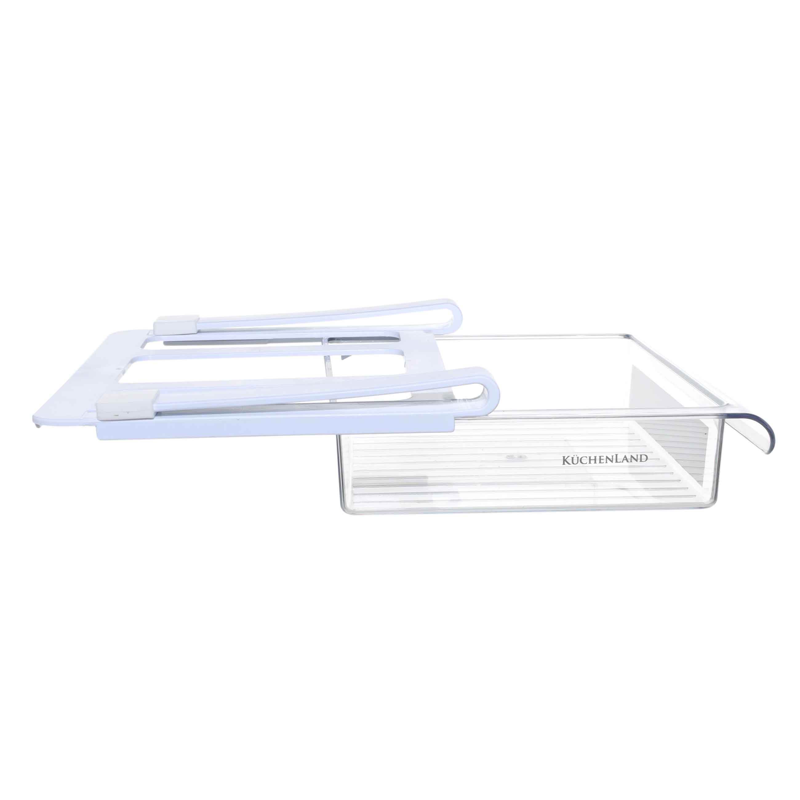 Полка-органайзер для холодильника, 27х20 см, подвесная, пластик/нейлон, прозрачная, Basic