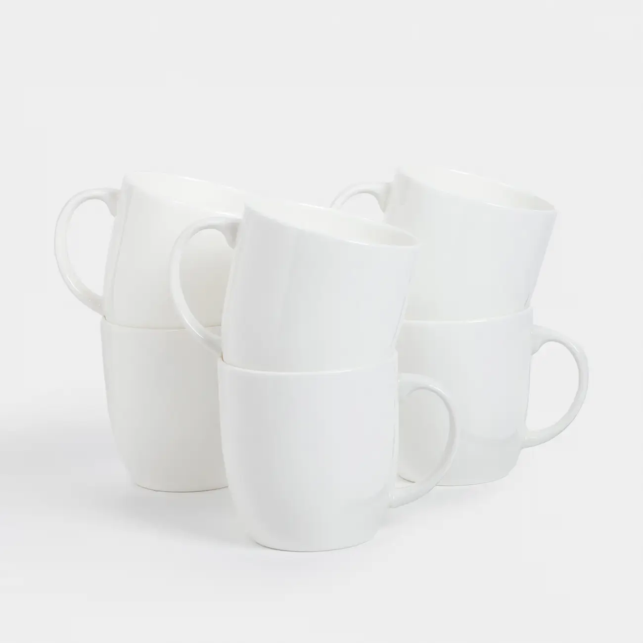 Кружка, 370 мл, 6 шт, фарфор F, белая, Ideal white