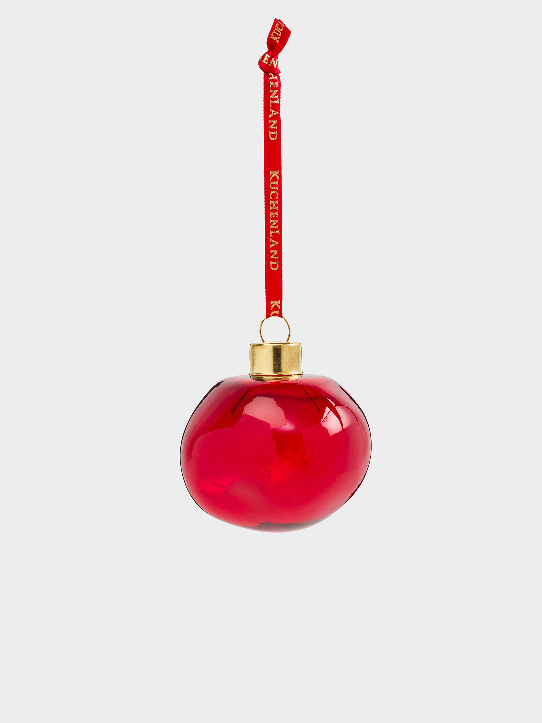 Игрушка елочная, 6 см, стекло, красная, Абстрактный шар, Abstract figure, image-1